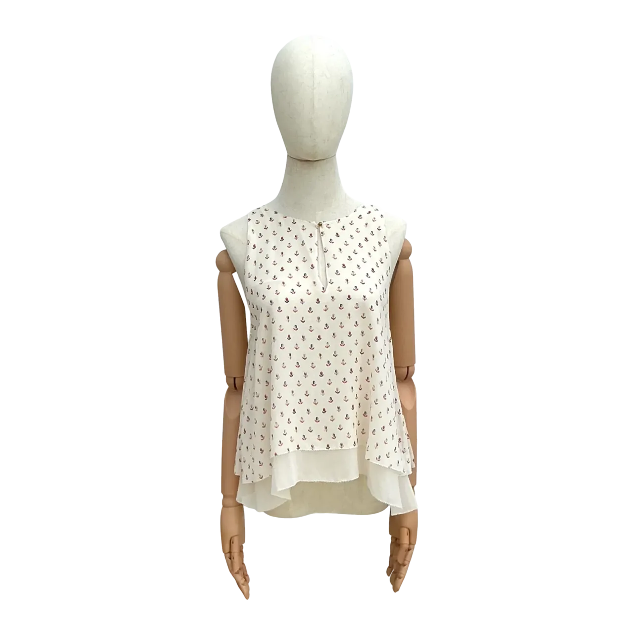 Tory Burch Silk Patterned Tank Top