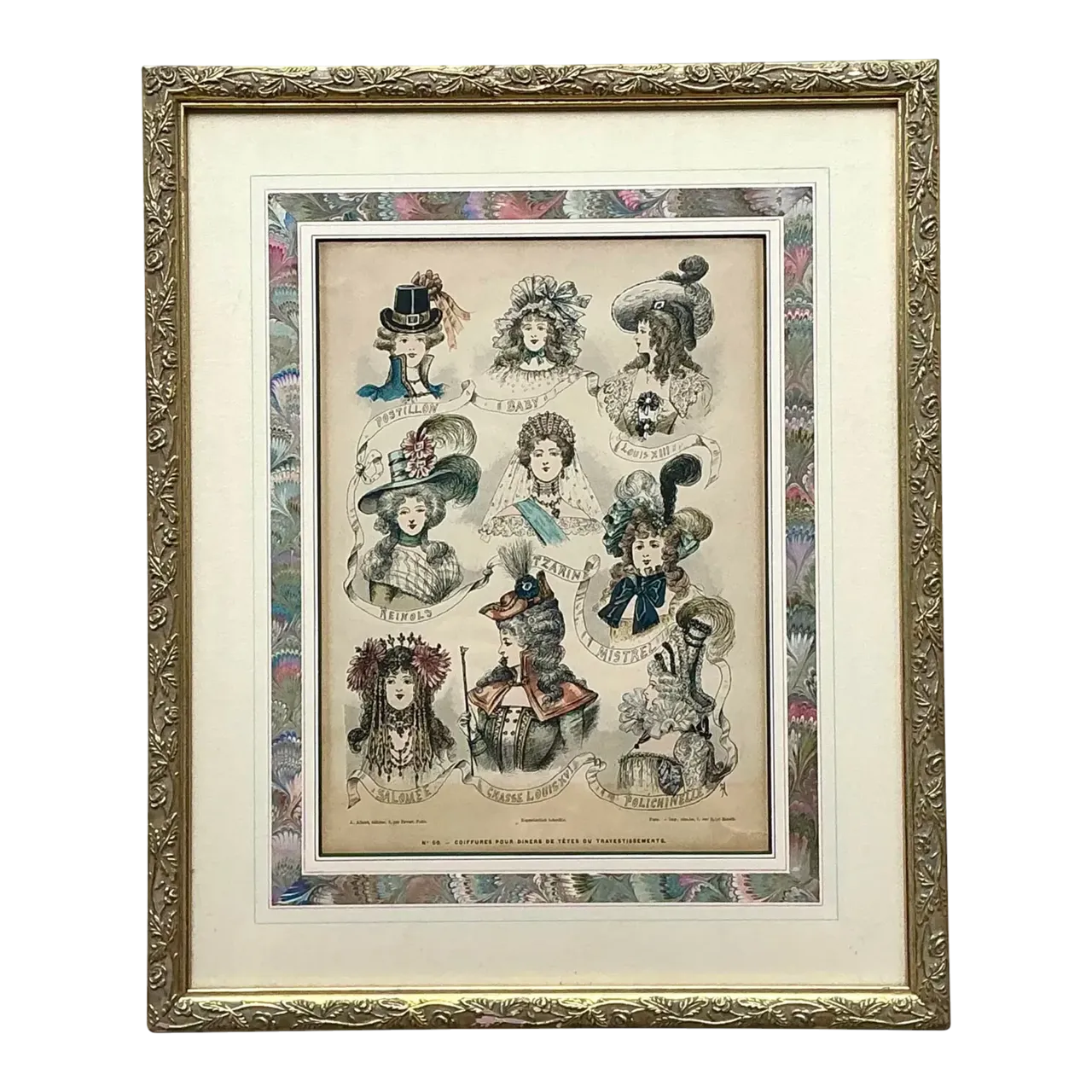 Vintage 18th Century French Coiffure Etching