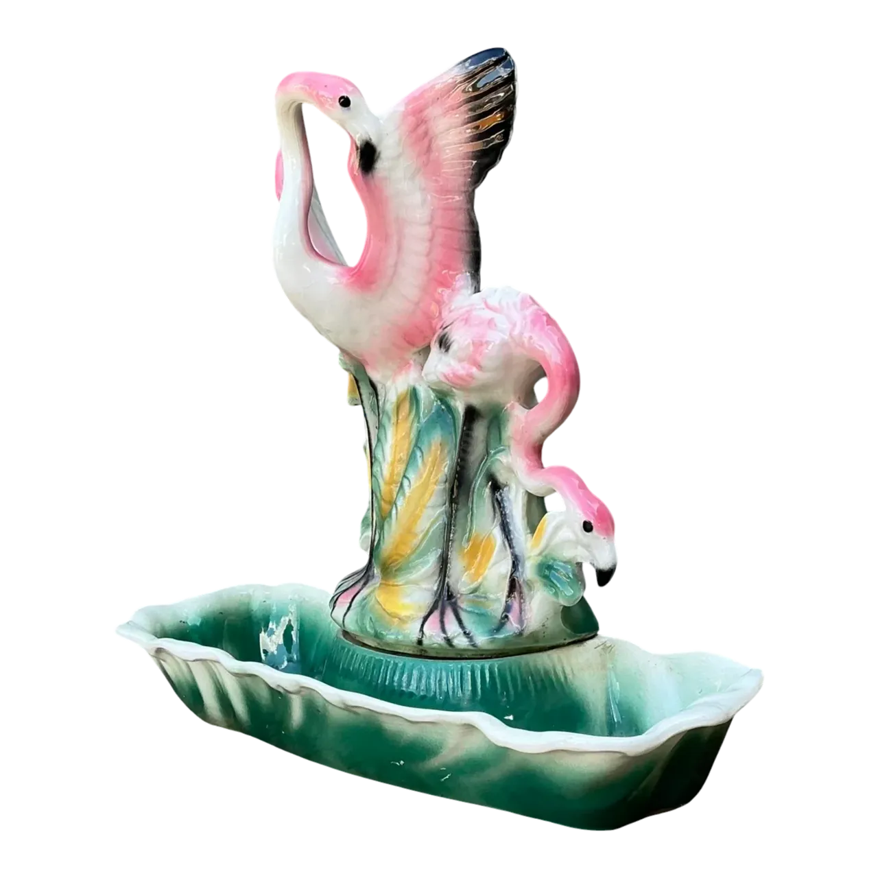 Vintage 1950s Lane Glazed Ceramic Light