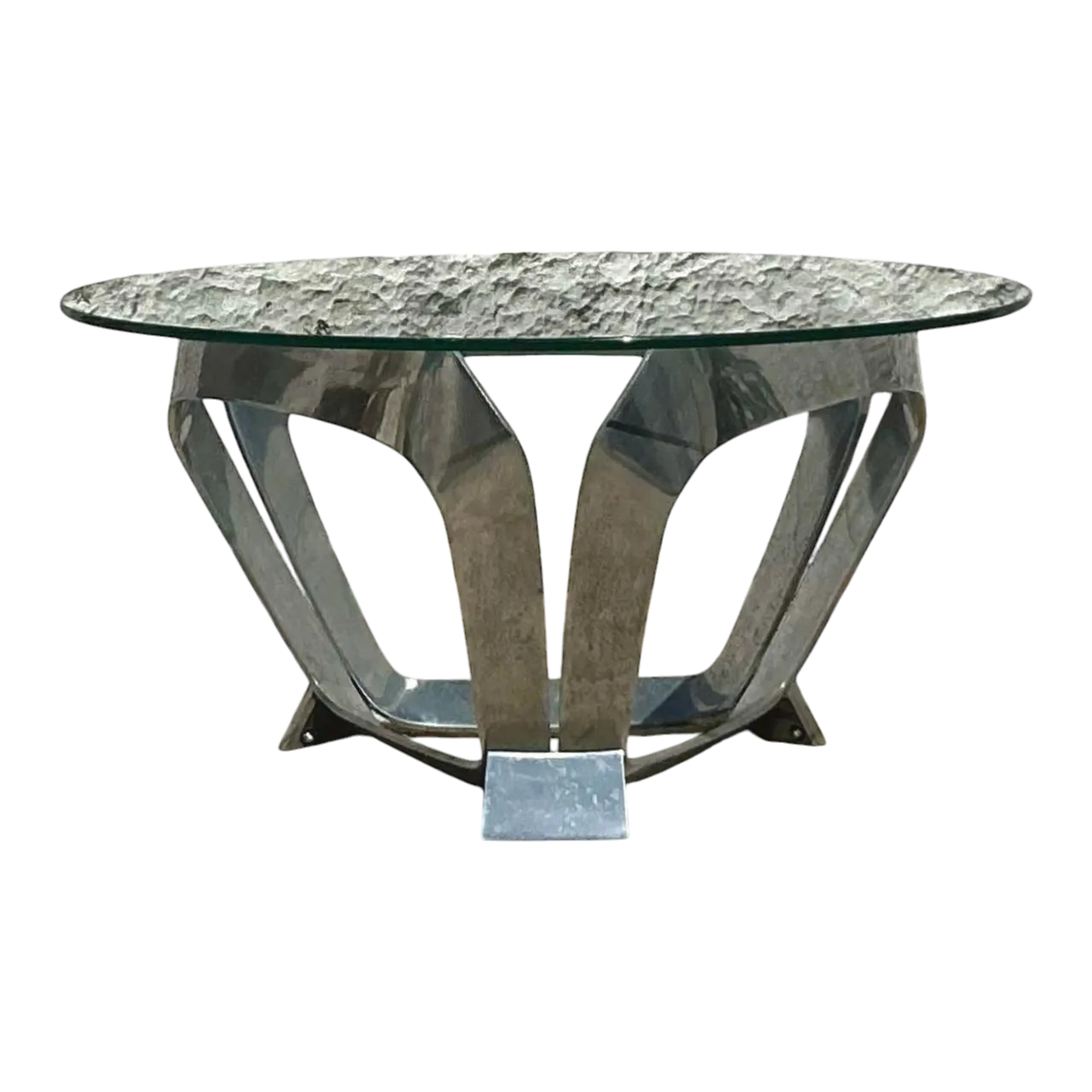 Vintage 1970 Aluminum Coffee Table After Knut Hestergberg