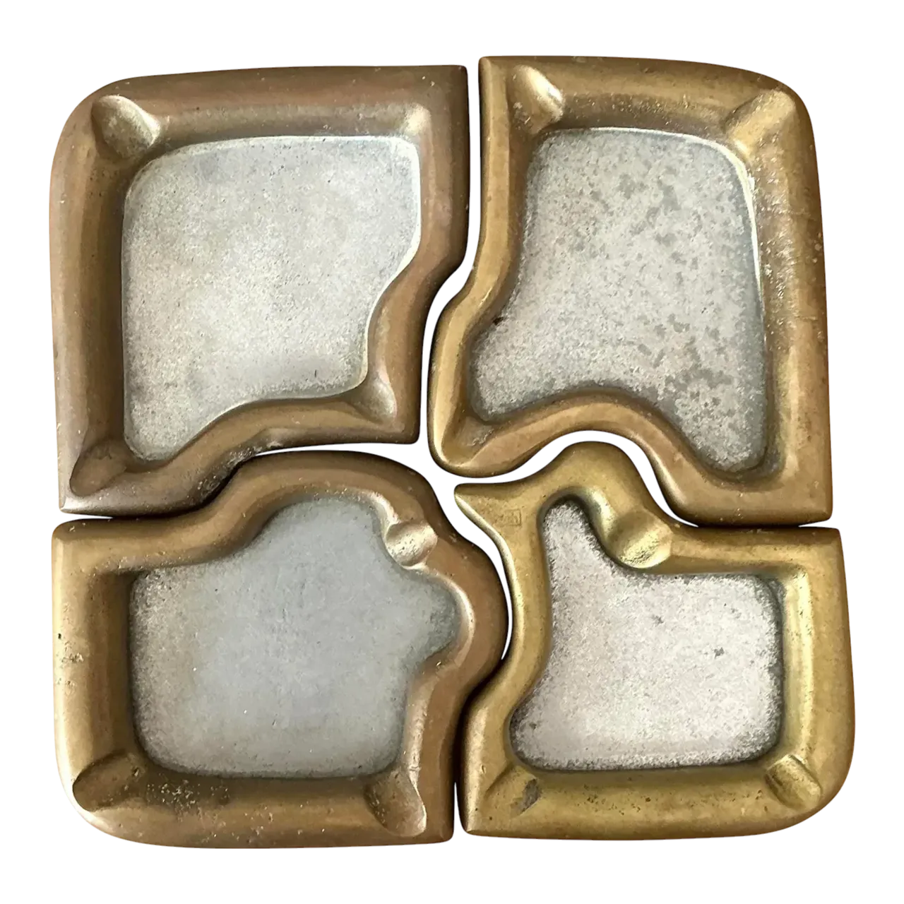 Vintage 1980s David Marshall Puzzle Ashtray Set