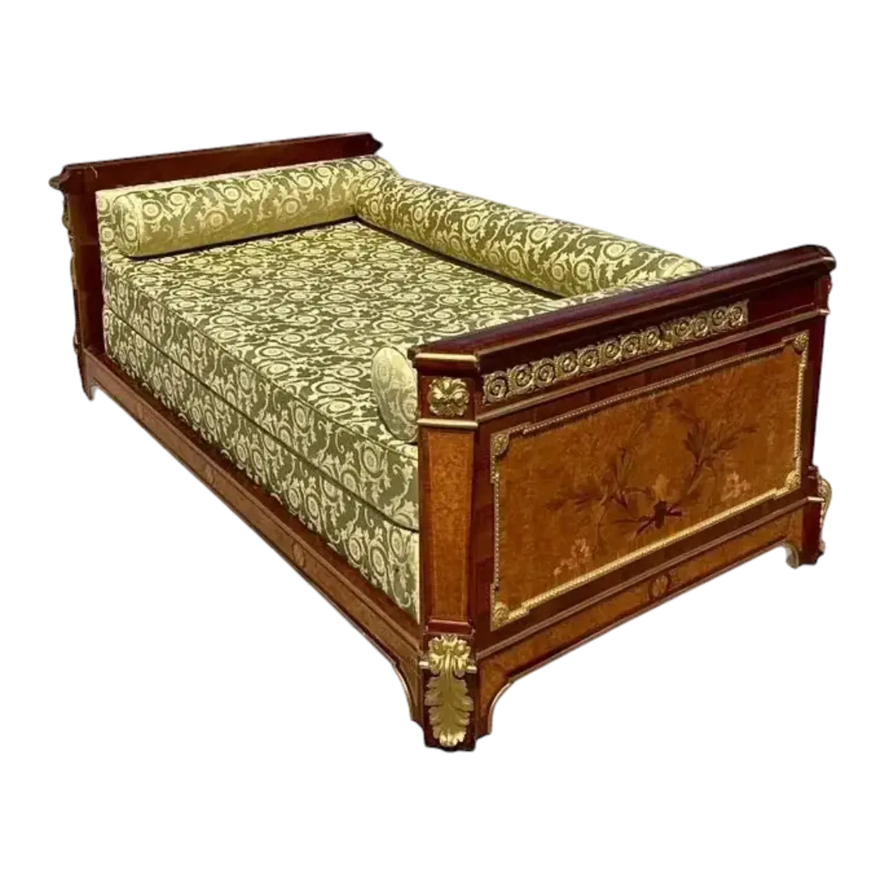 Vintage 19th Century French Louis XVI Marquetry Twin Daybed