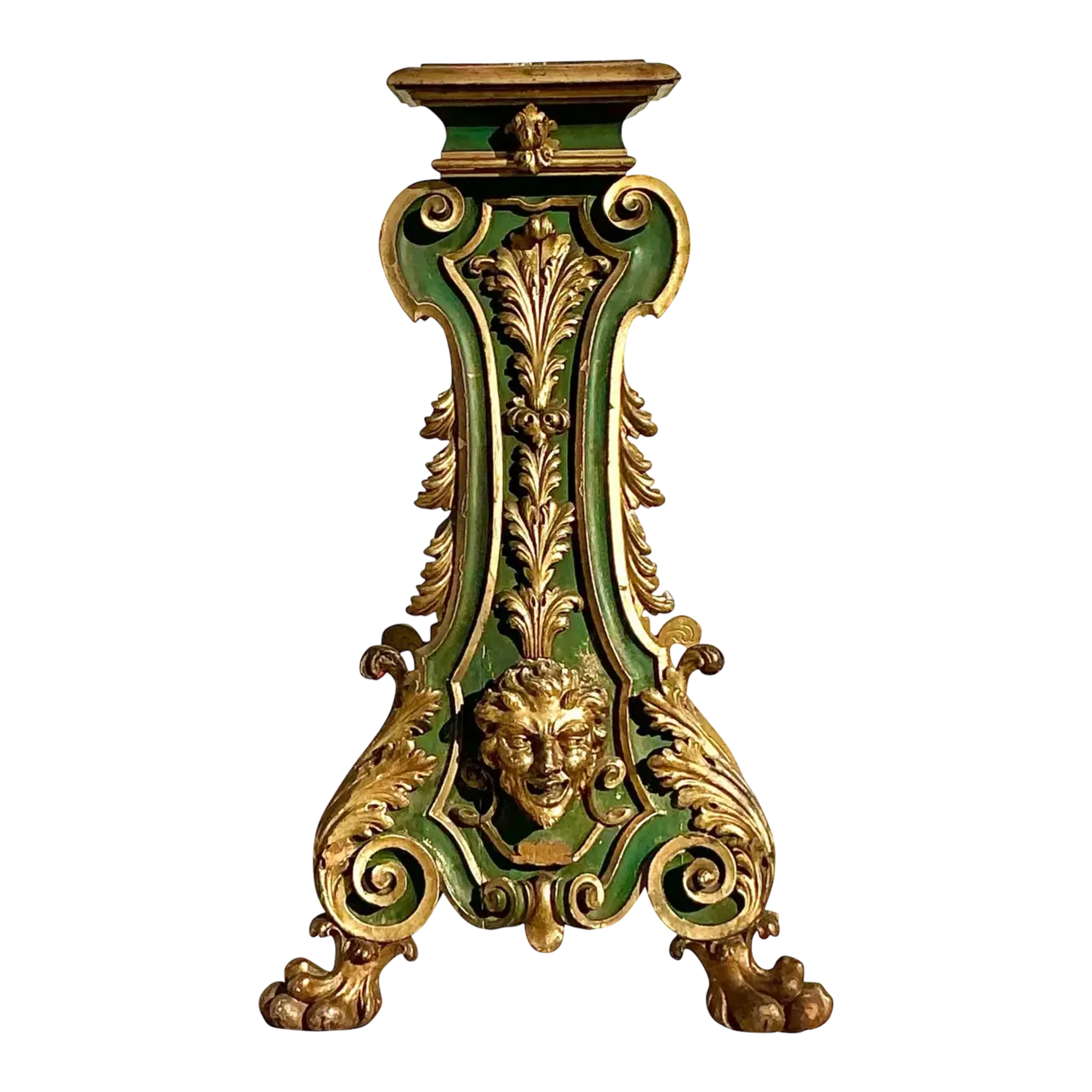 Vintage 19th Century Regency Gilt Painted Pedestal