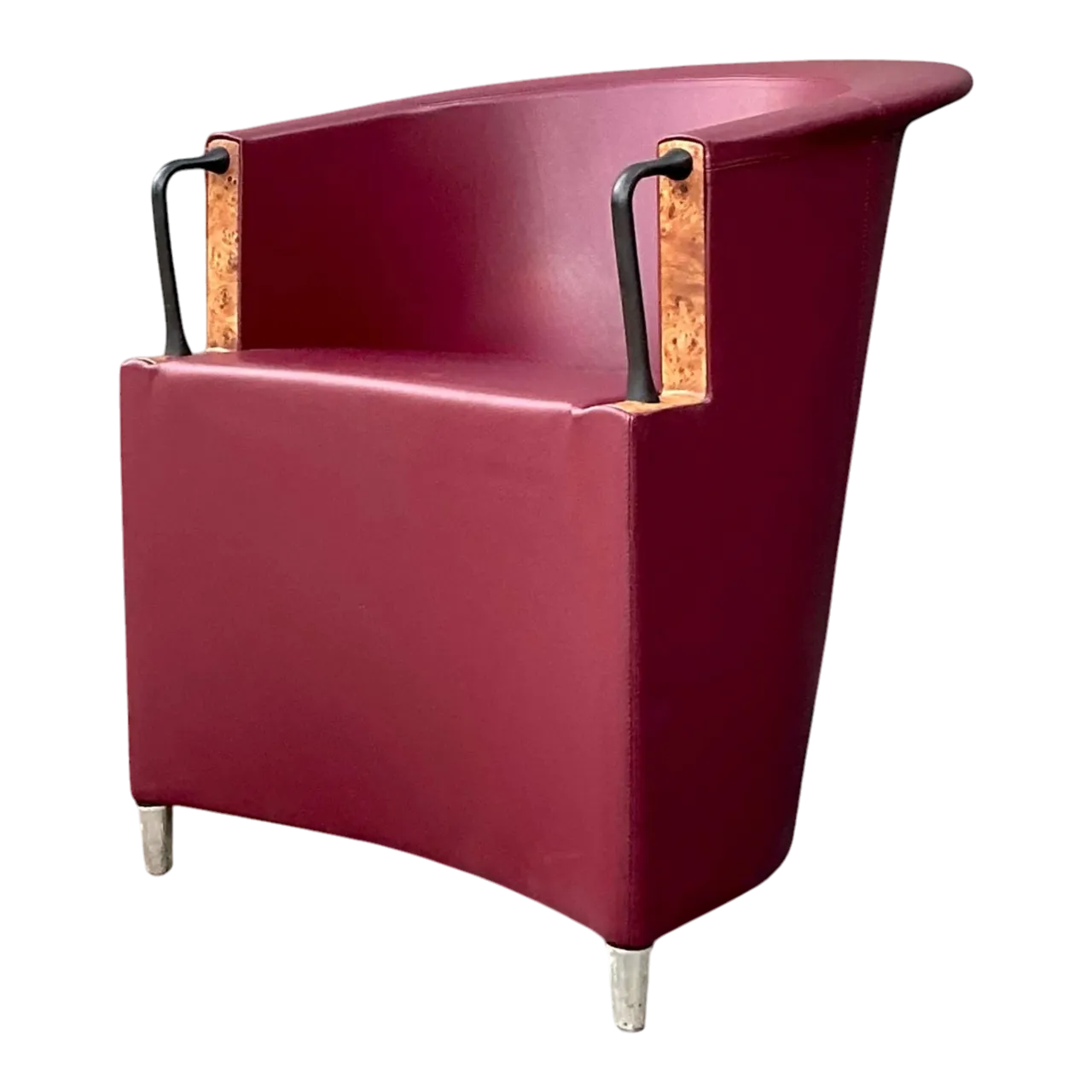 Vintage a Italian Paola Piva for B&b Italia “Artema” Leather Lounge Chair