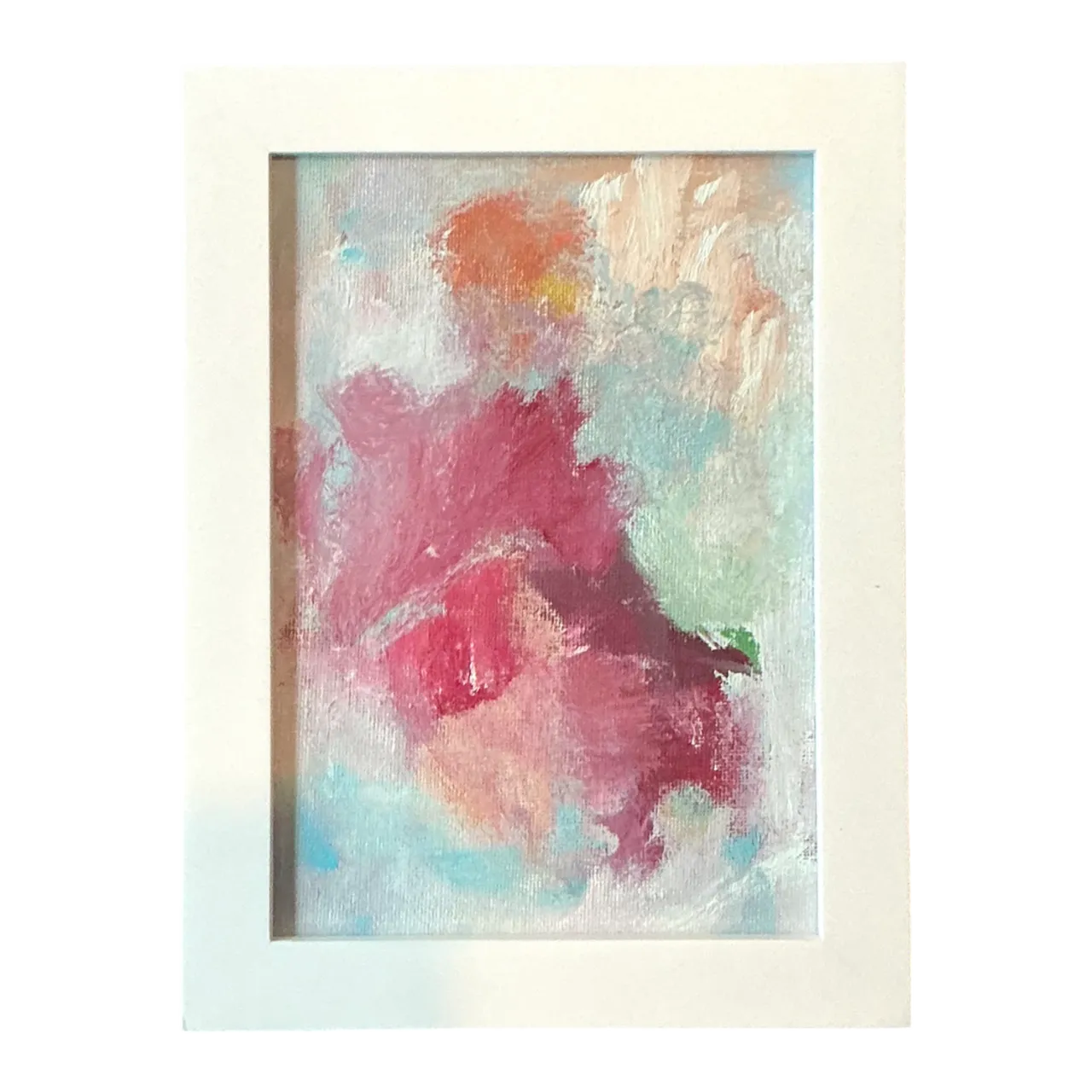 Vintage Abstract Expressionist Painting On Board