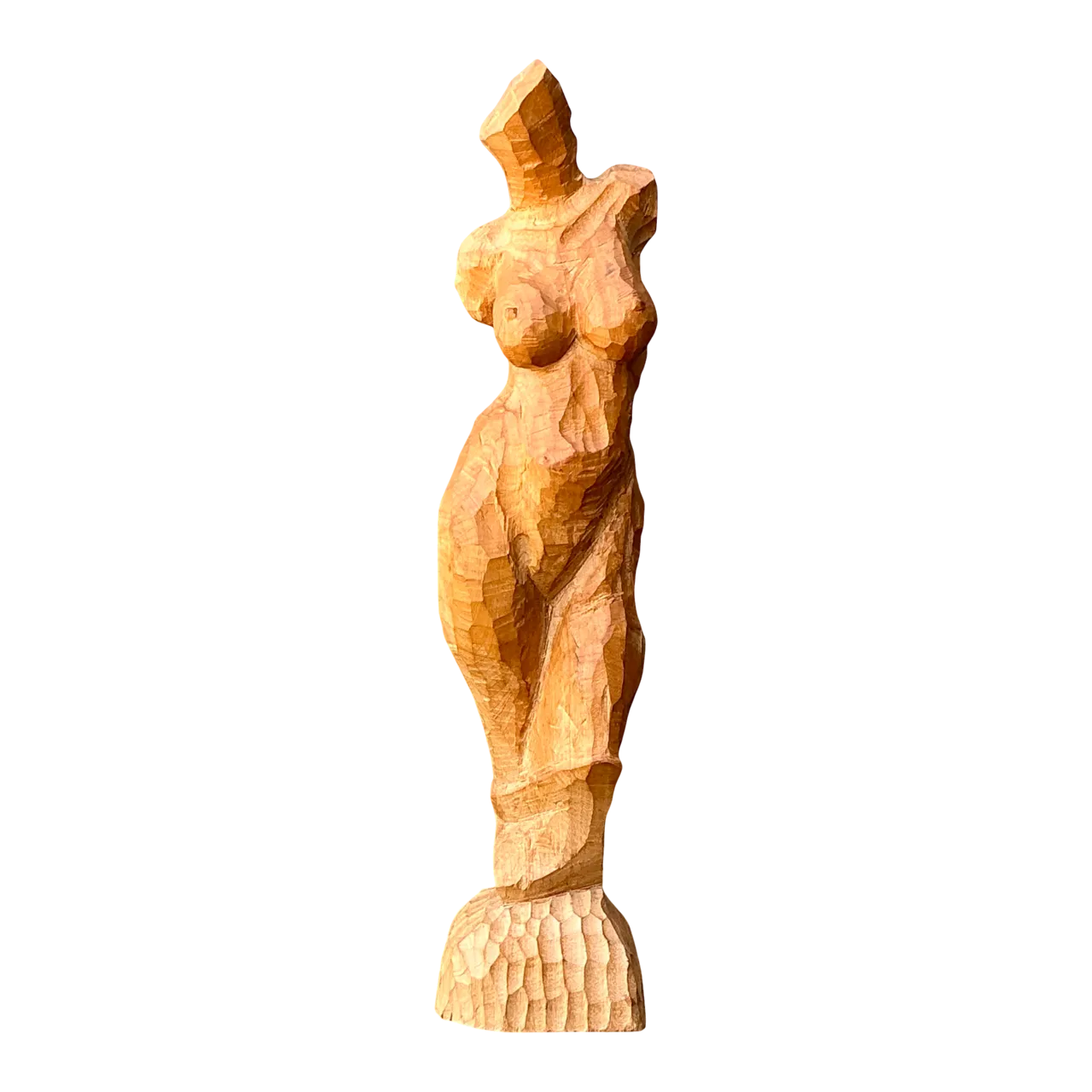 Vintage Abstract Wood Figurative Sculpture