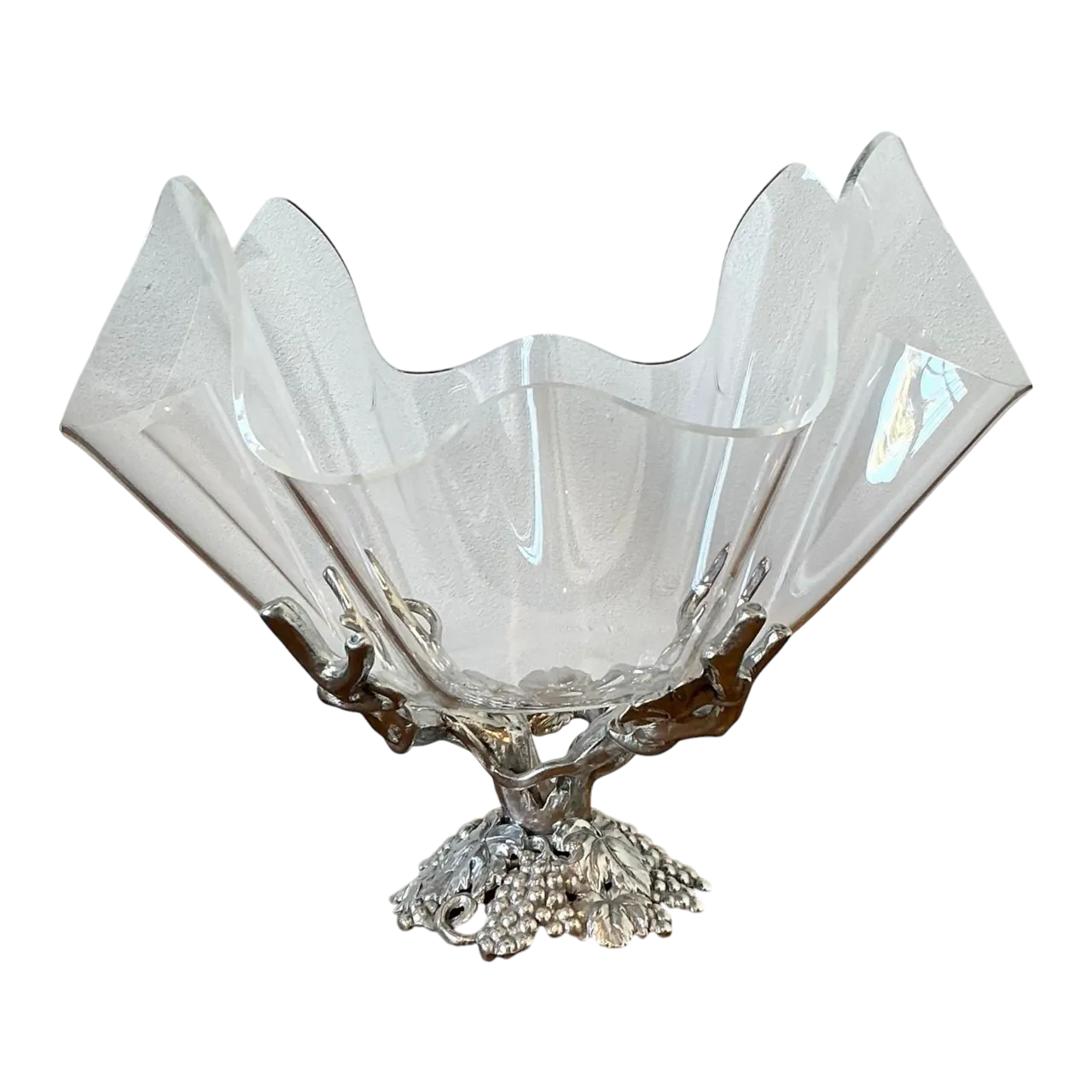 Vintage Arthur Court Pewter and Plexi Bowl