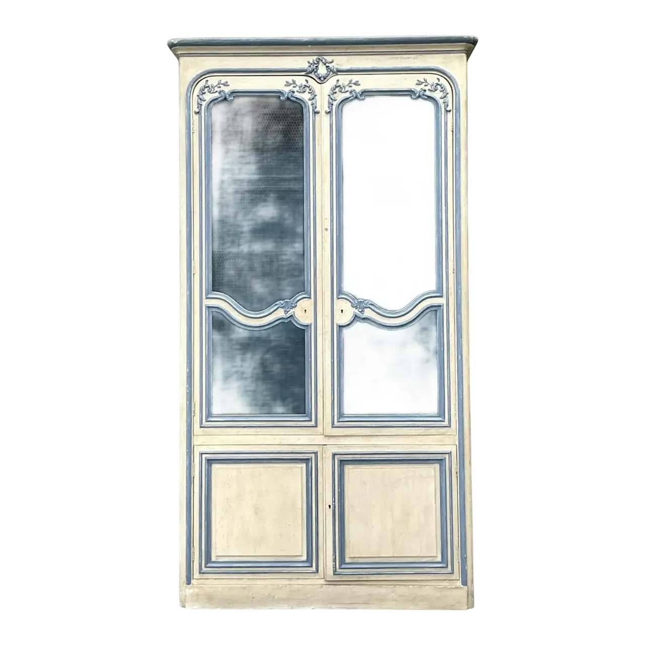 Vintage Baker French Provincial Wire Front Armoire