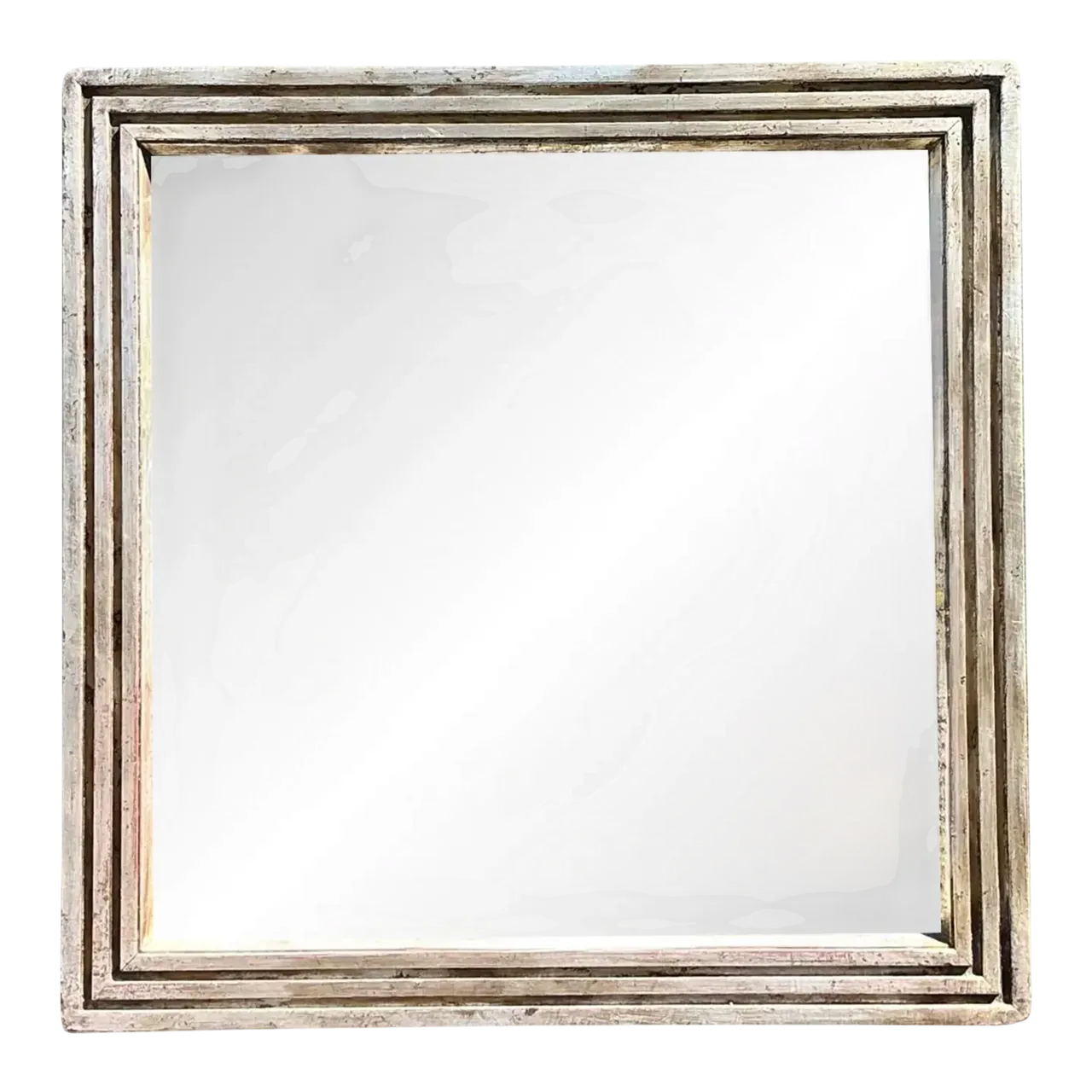 Vintage Baker Milling Road Silver Leaf Mirror