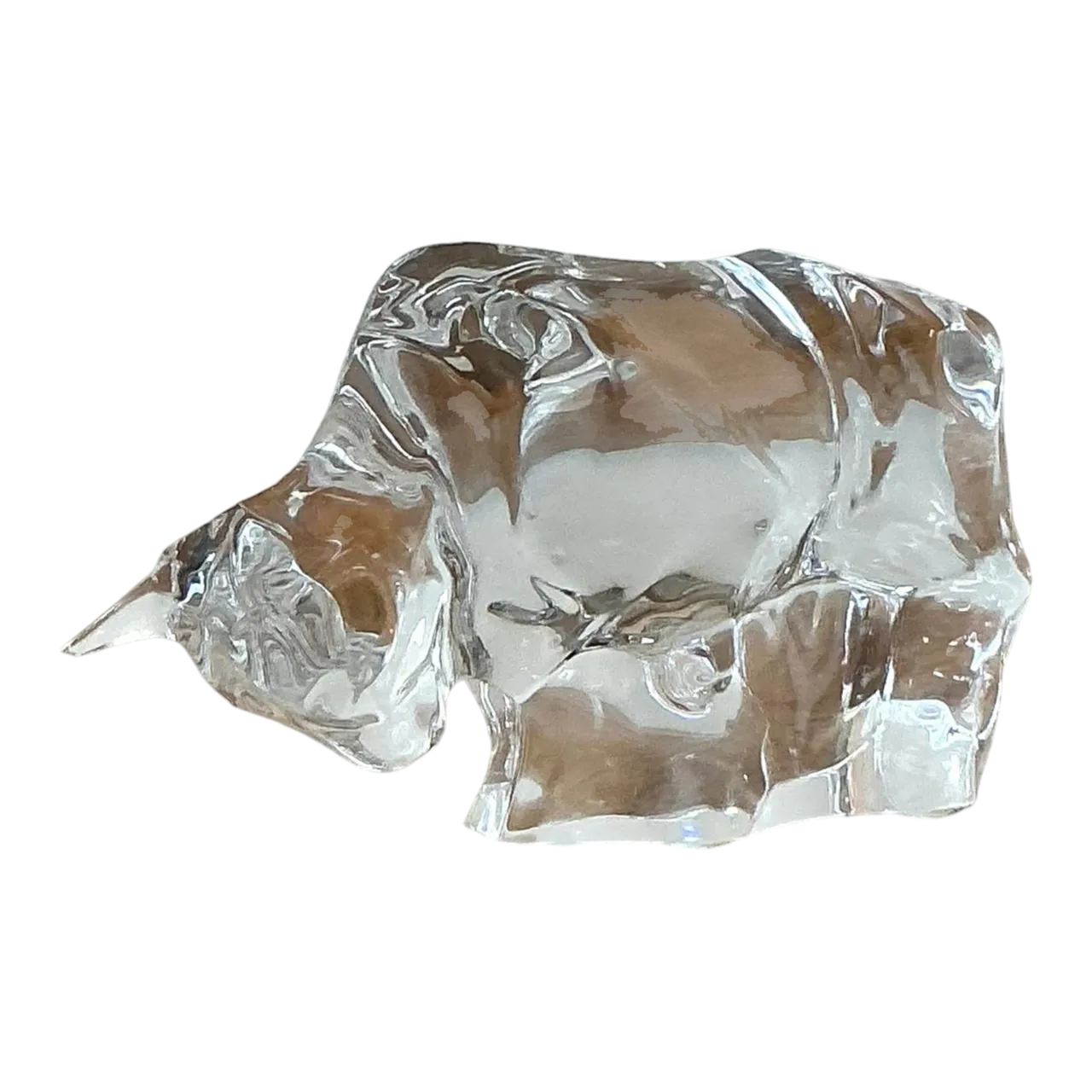 Vintage Boho Baccarat Crystal Bull