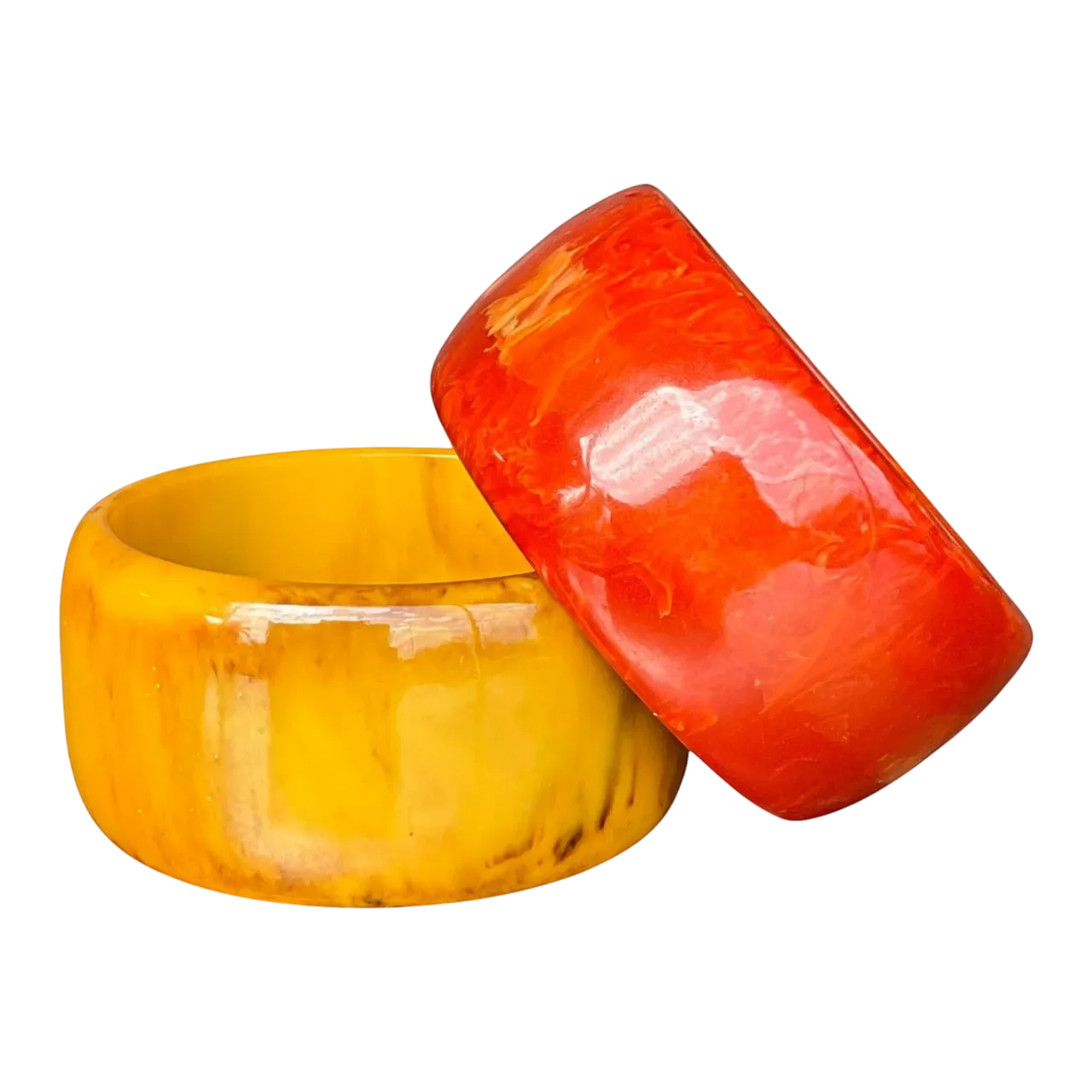 Vintage Boho Bakelite Bangle- Set of 2