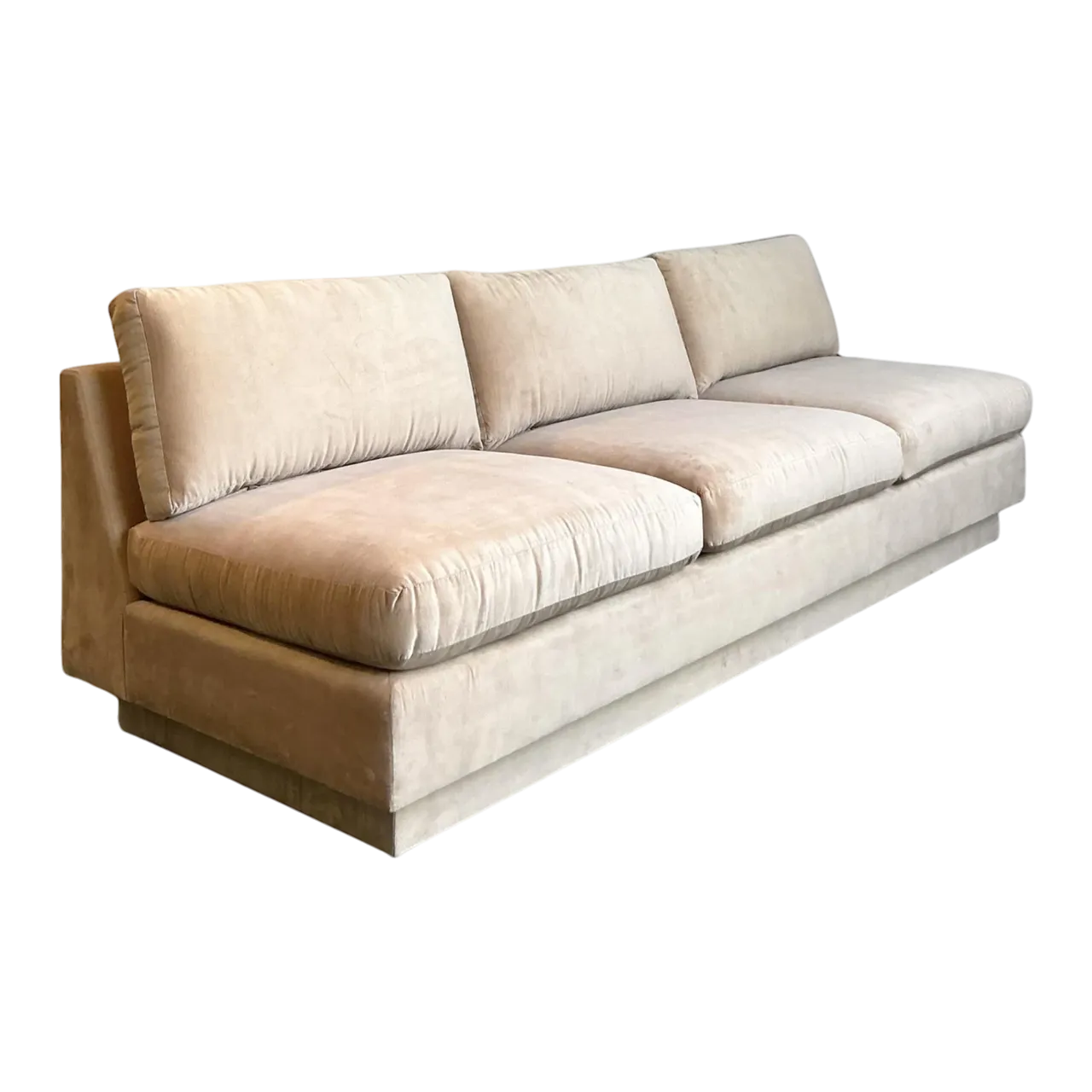 Vintage Boho Camel Slipper Sofa