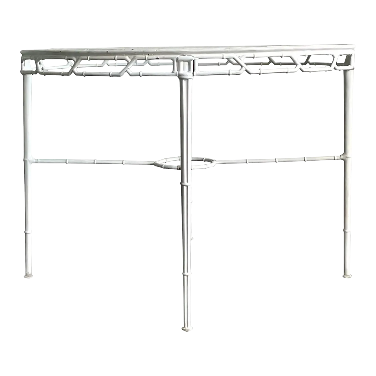 Vintage Boho Cast Aluminum Dining Table After Brown Jordan