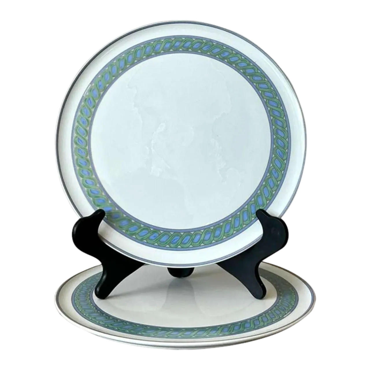 Vintage Boho Christofle "Torsada" Cake Plates - A Pair