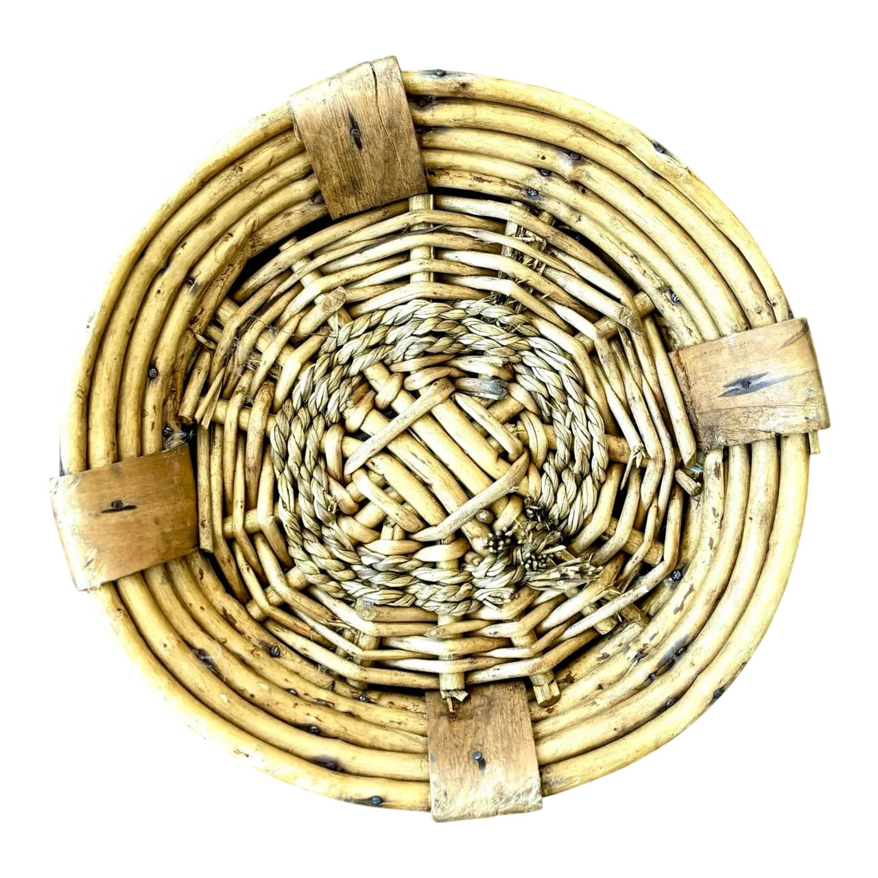 Vintage Boho Coiled Pencil Reed Vase