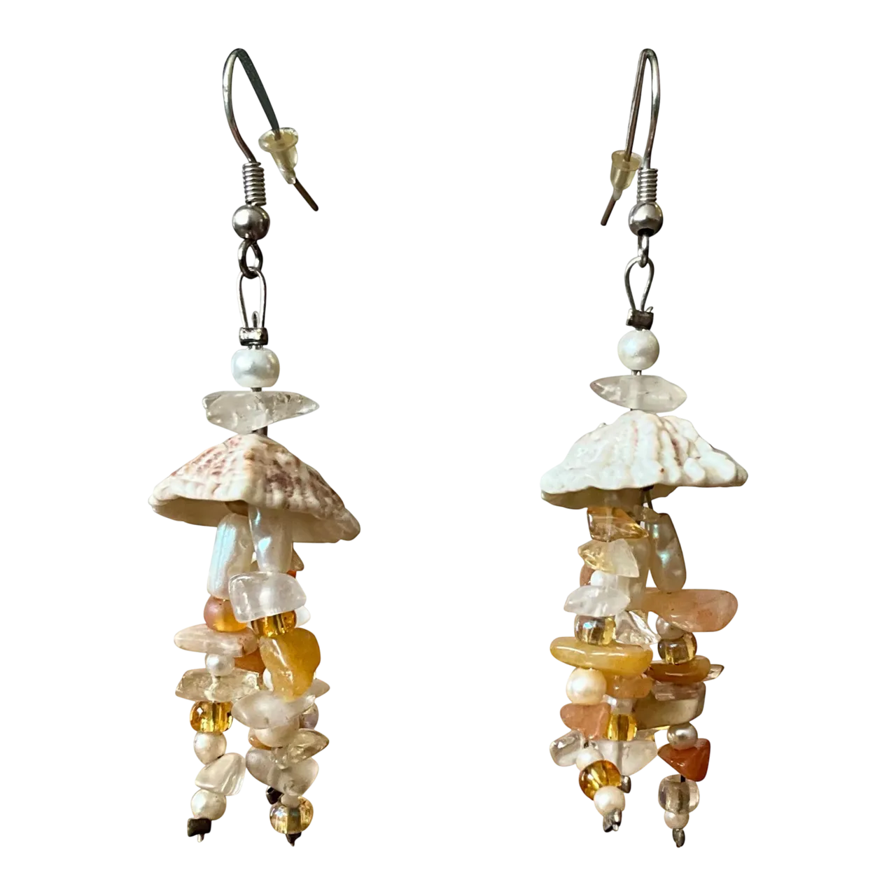 Vintage Boho Drop Shell Earrings