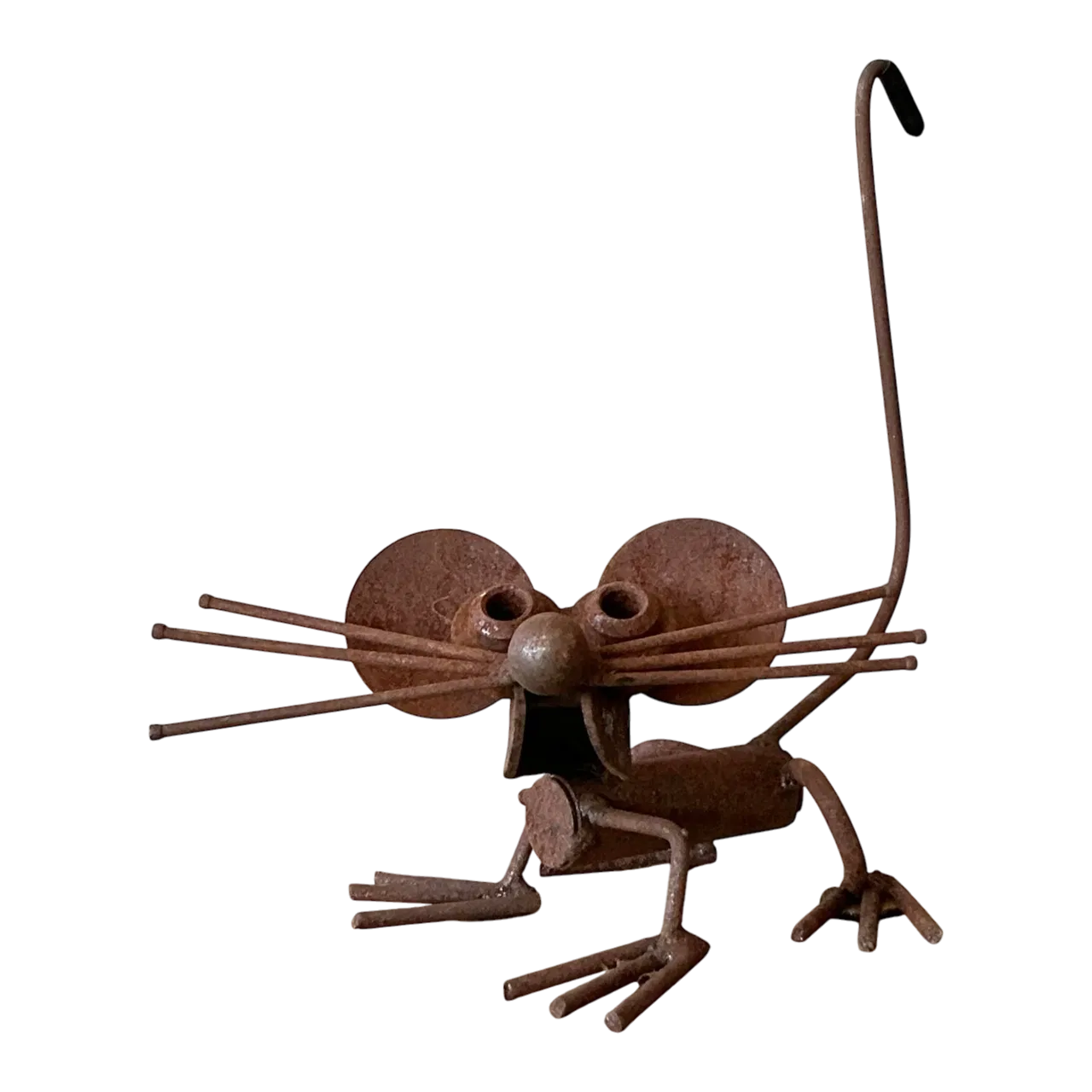 Vintage Boho Found Object Metal Mouse
