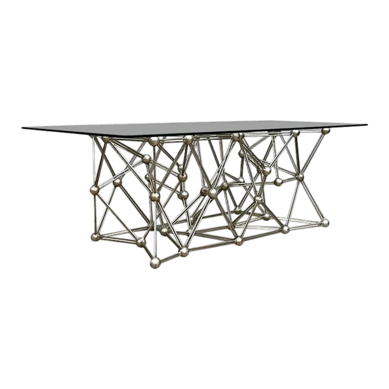 Vintage Boho Interlocking Molecule Coffee Table