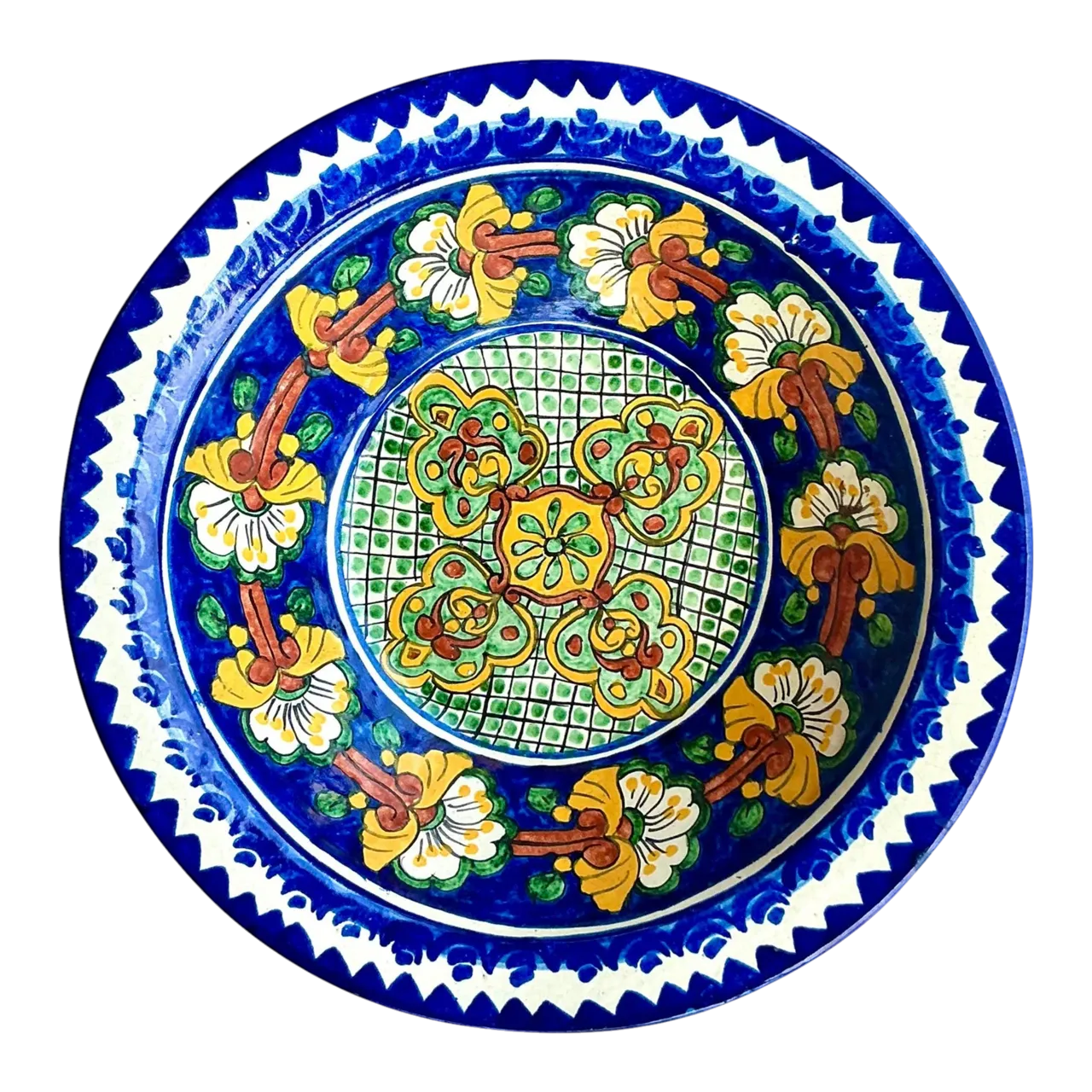 Vintage Boho Mexican Hand Painted Bowl
