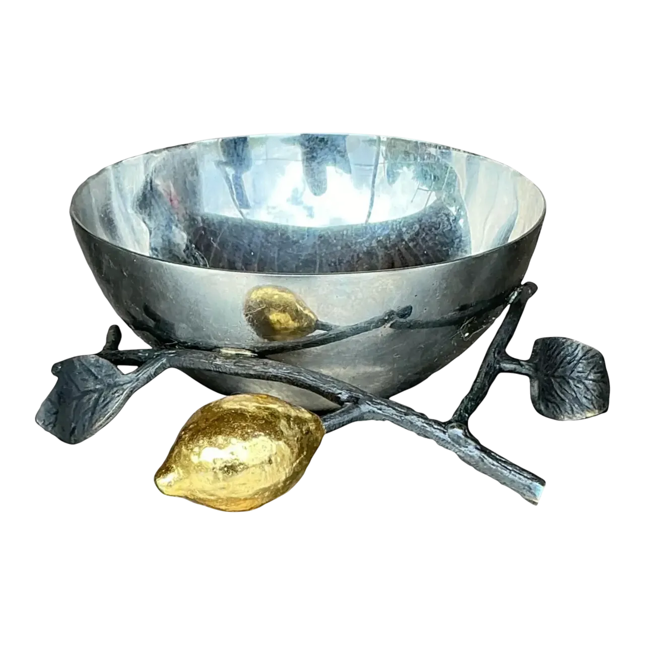 Vintage Boho Michael Aram Lemonwood Nut Bowl