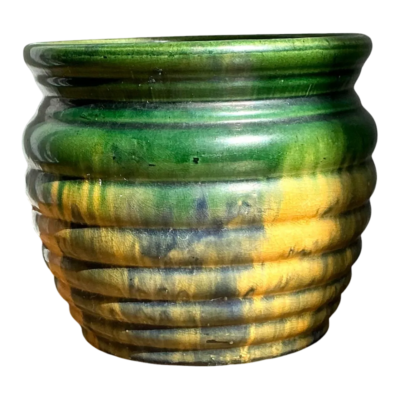 Vintage Boho Mixed Glaze Vase