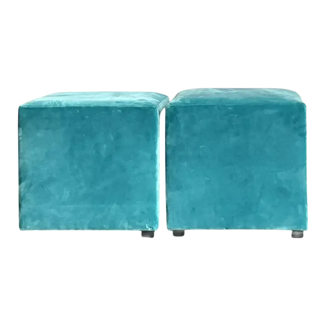 Vintage Boho Oomph Velvet Pouffe - A Pair