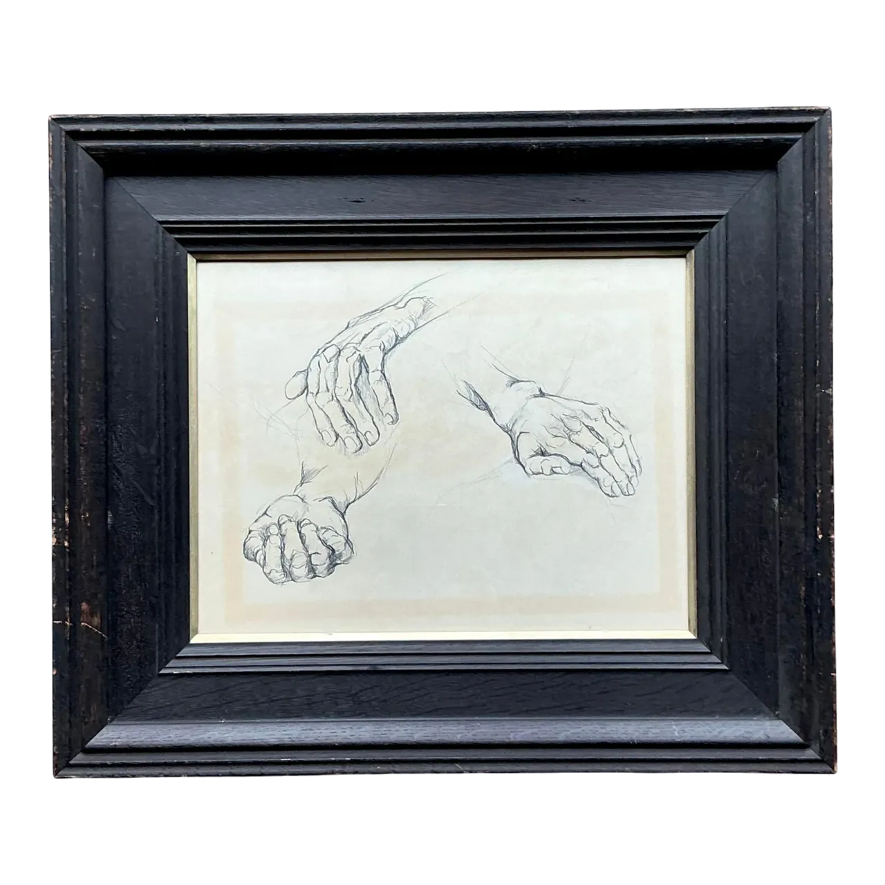 Vintage Boho Original 1977 Anatomy Sketch on Paper