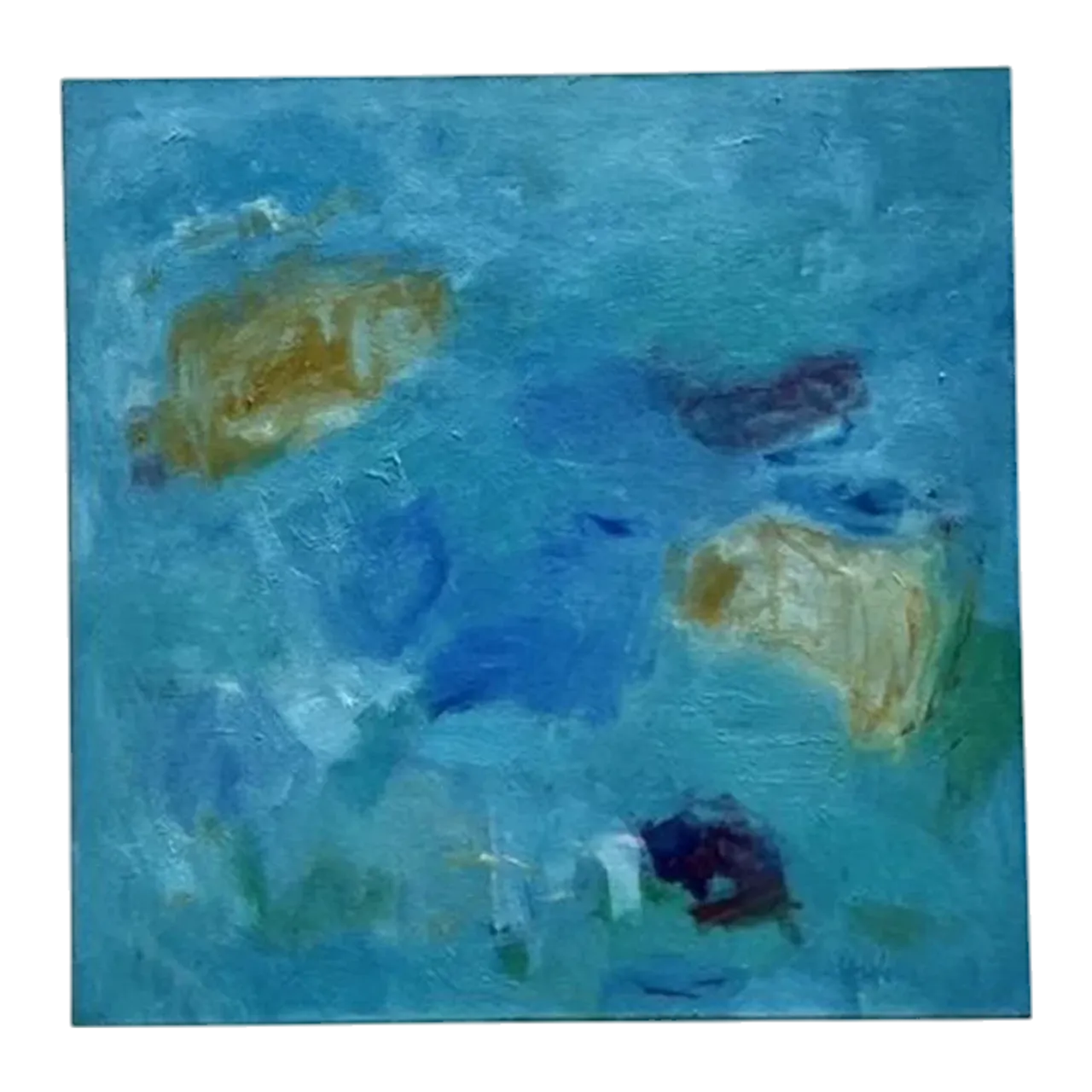 Vintage Boho Original Abstract Oil Painting on Canvas