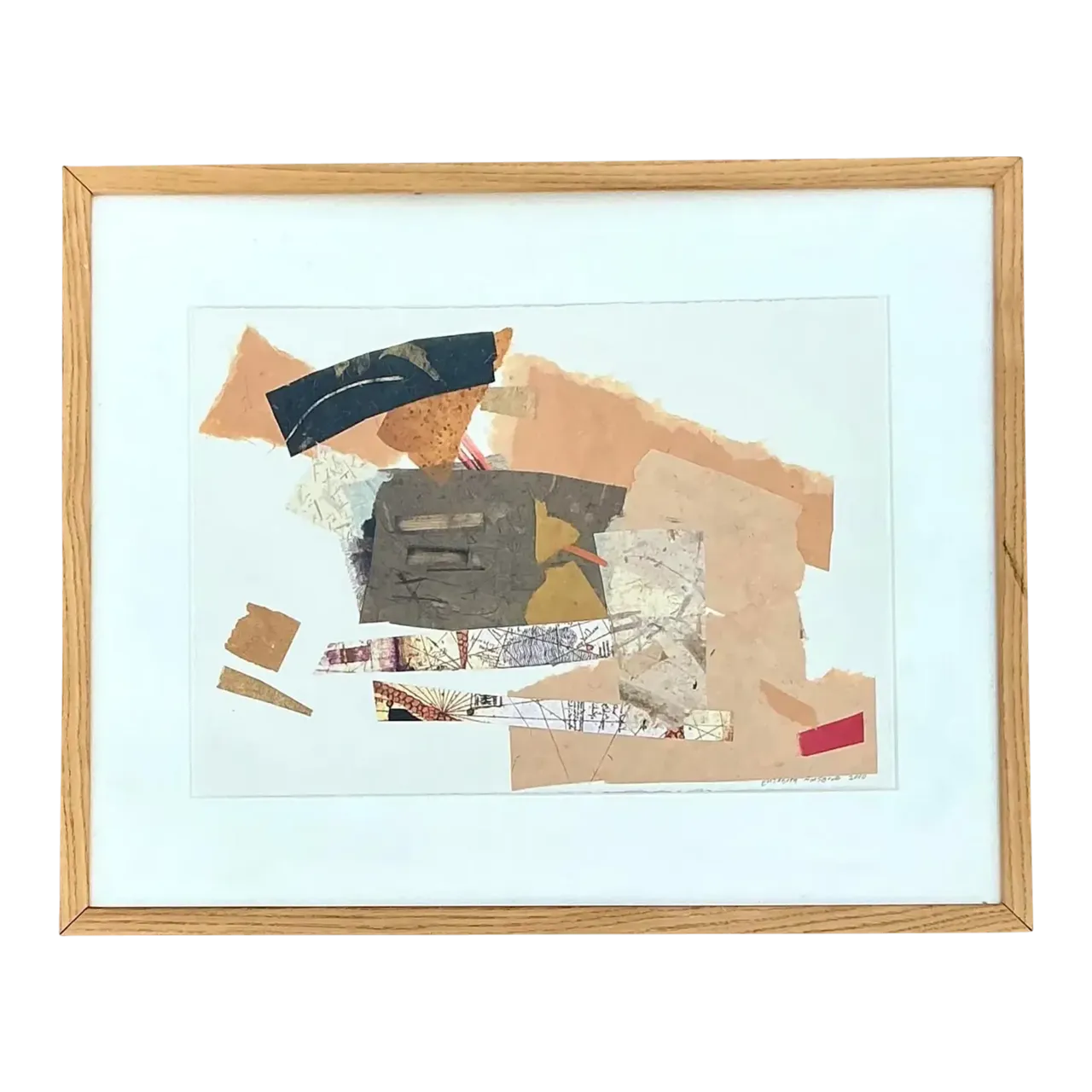 Vintage Boho Original Collage on Paper
