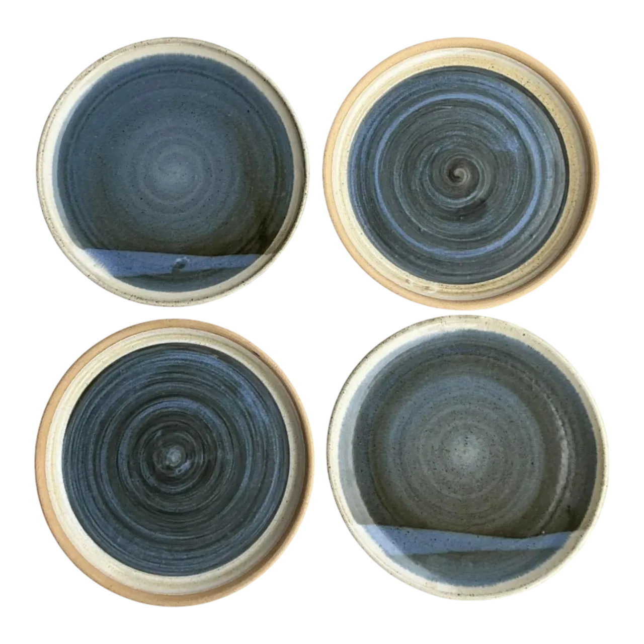 Vintage Boho Original Jess Lord Studio Pottery Plates - Set of 4