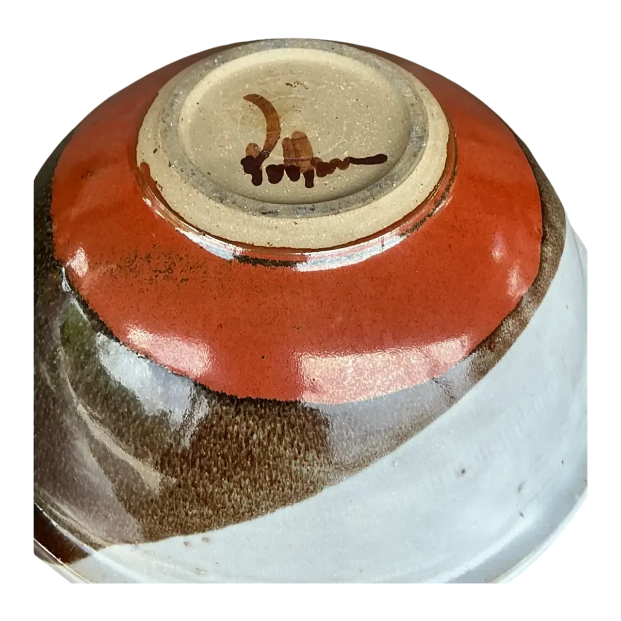 Vintage Boho Original Studio Pottery Bowl - Ceramic, 8.75W x 3.75H