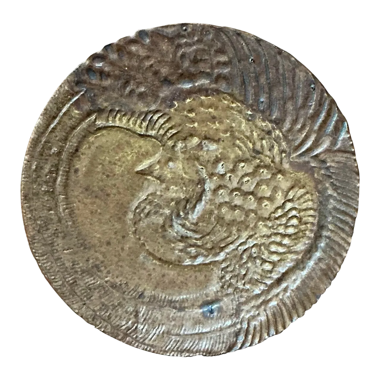 Vintage Boho Original Studio Pottery Phoenix Plate