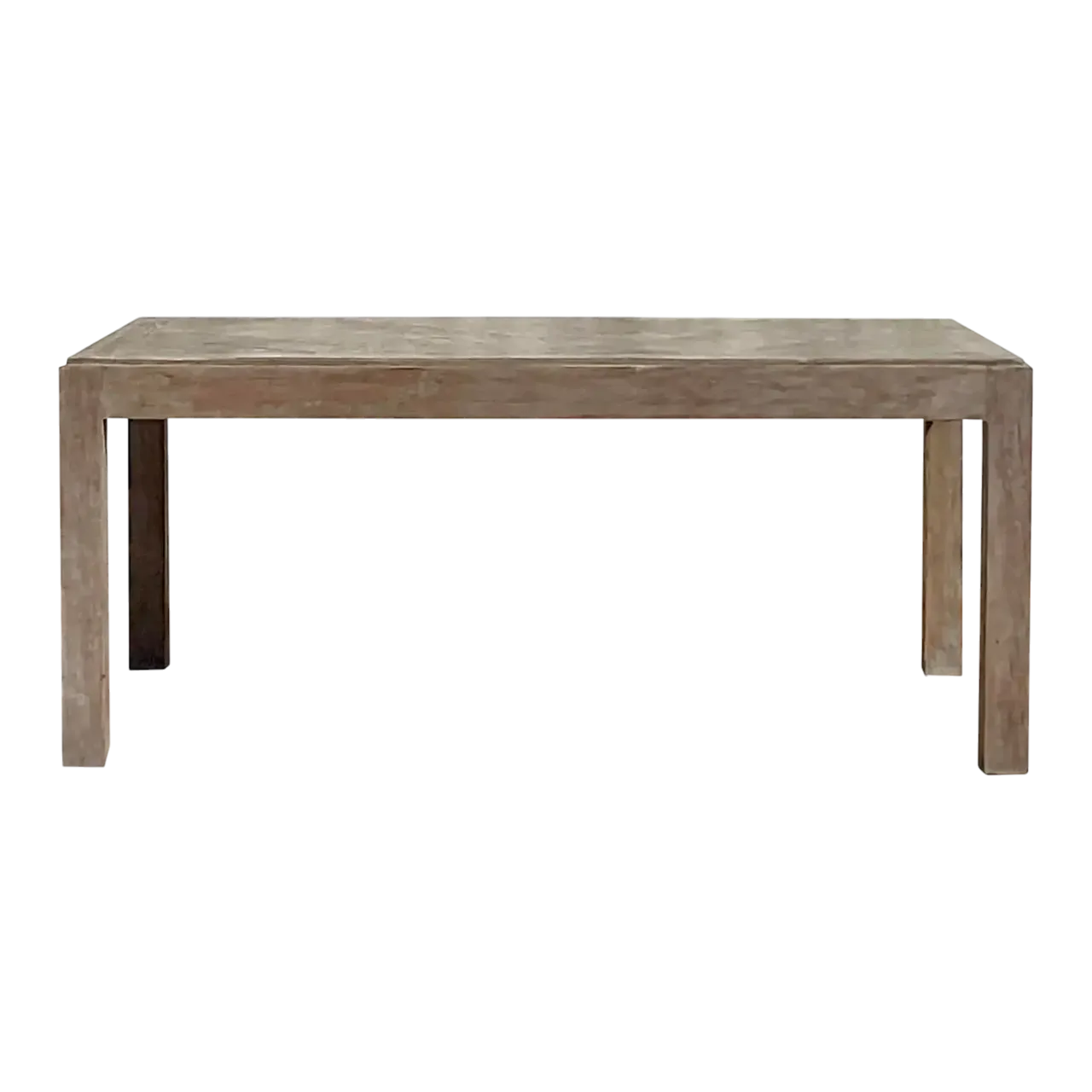 Vintage Boho Patinated Lattice Parsons Coffee Table
