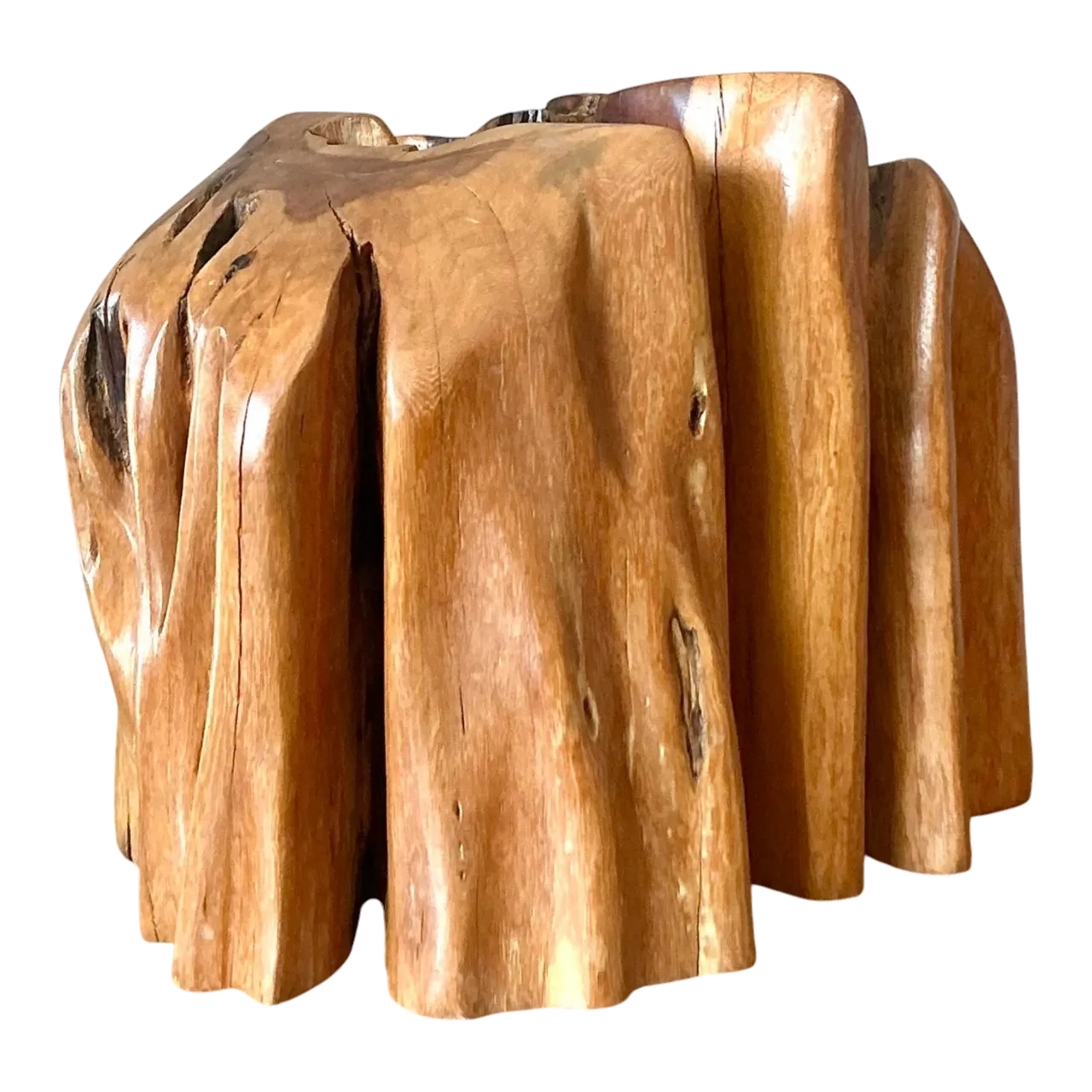 Vintage Boho Pecky Cypress Bookends - Set of 2