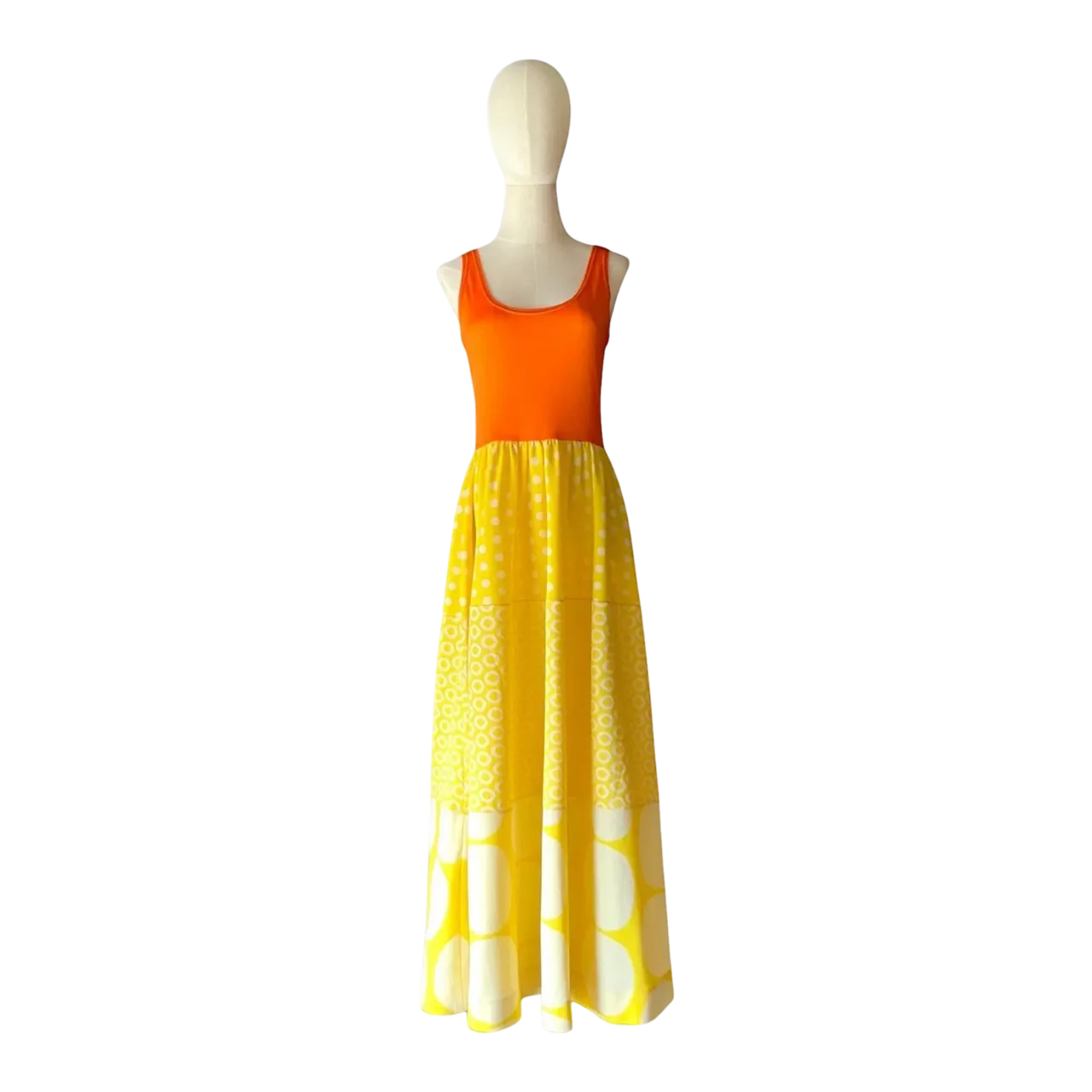 Vintage Boho Rudi Gernreich Orange & Yellow Dress
