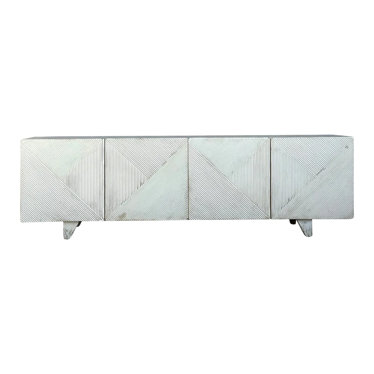 Vintage Boho Sarreid Chevron Credenza