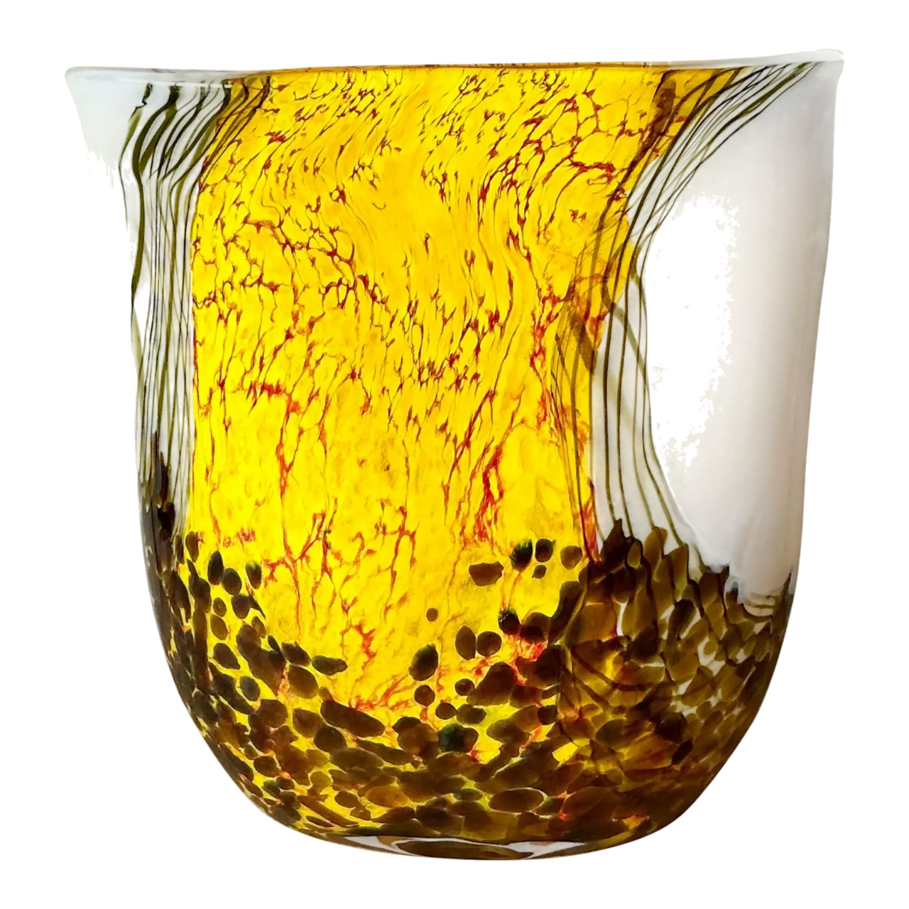 Vintage Boho Volcano Glass Vase