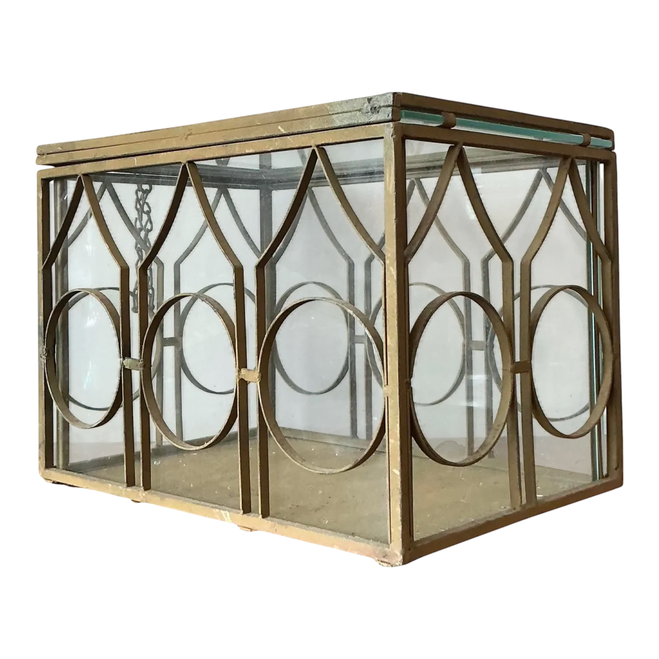Vintage Boho Wrought Iron Terrarium