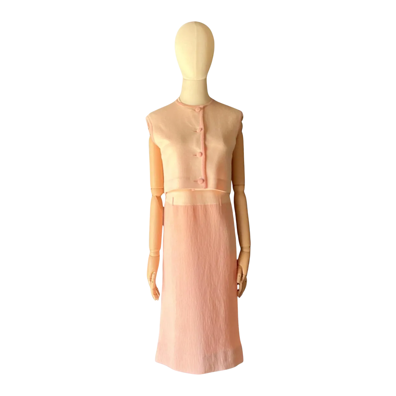 Vintage Bonwit Teller Wool Dress with Vest