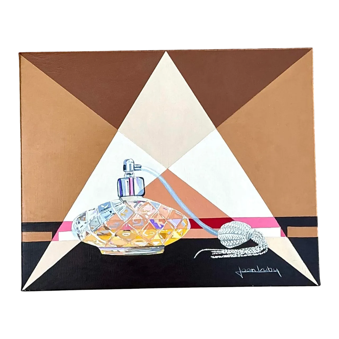Vintage Bottle Original Oil Painting on Canvas - Paper, 15W x 12H