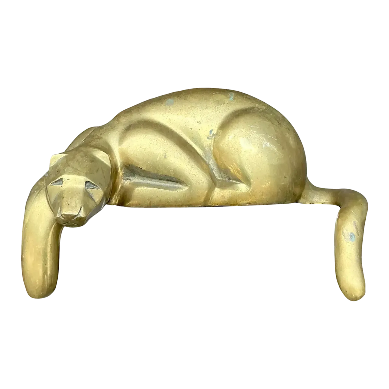 Vintage Brass Lounging Tiger