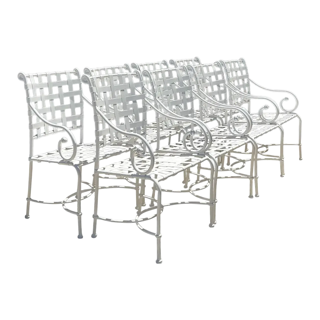 Vintage Brown Jordan Cast Aluminum “Florentine”:Dining Chairs - Set of 8