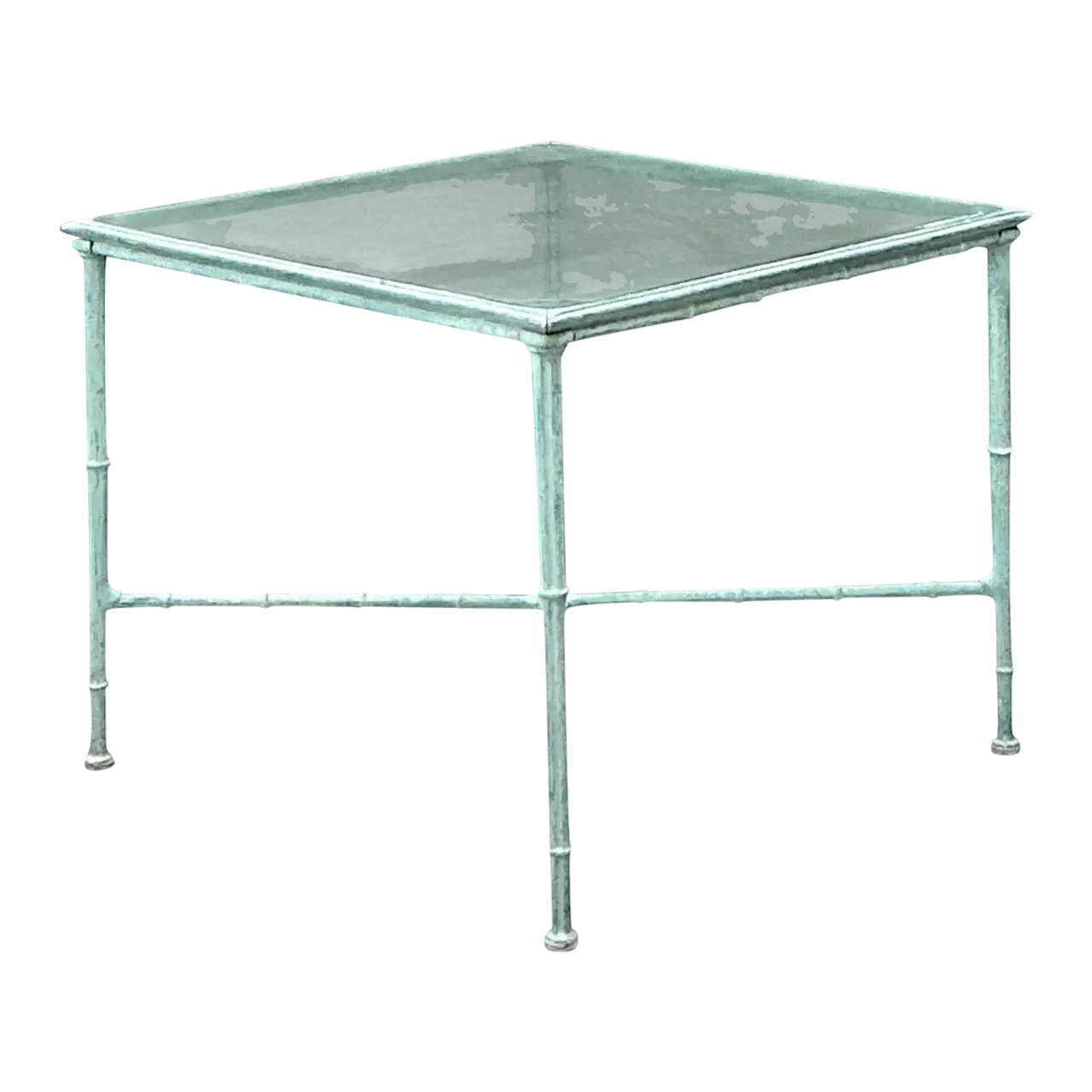 Vintage Cast Aluminum Outdoor Side Table After Brown Jordan