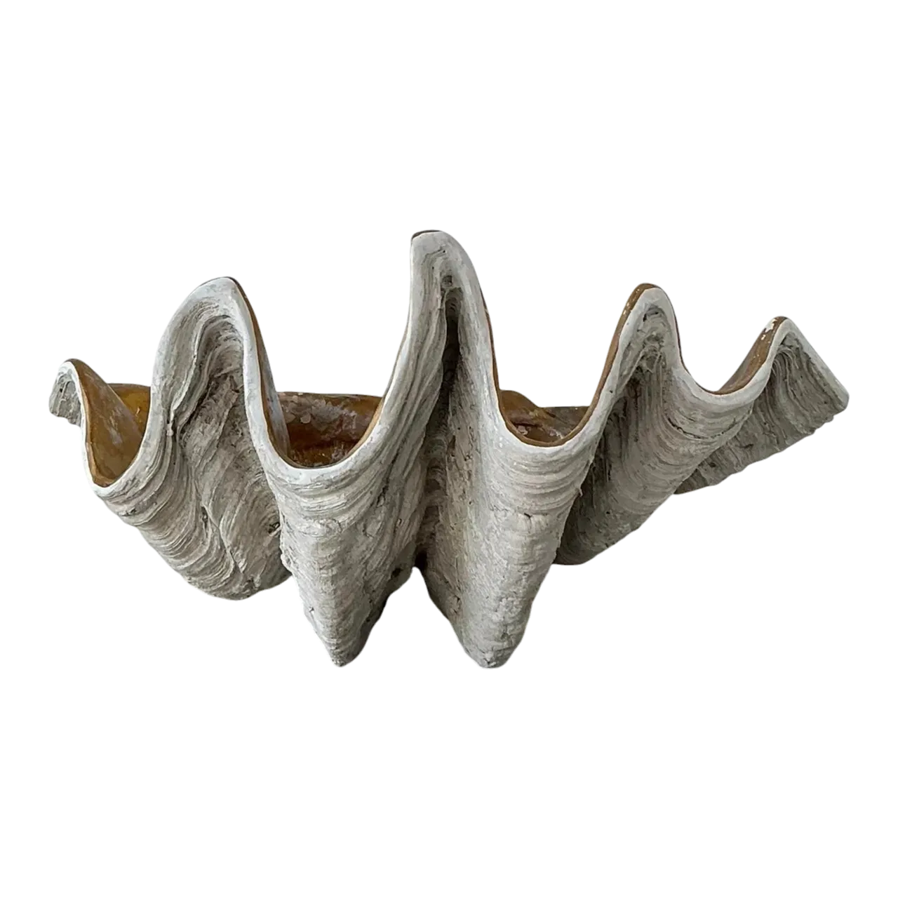Vintage Cast Resin Giant Clamshell