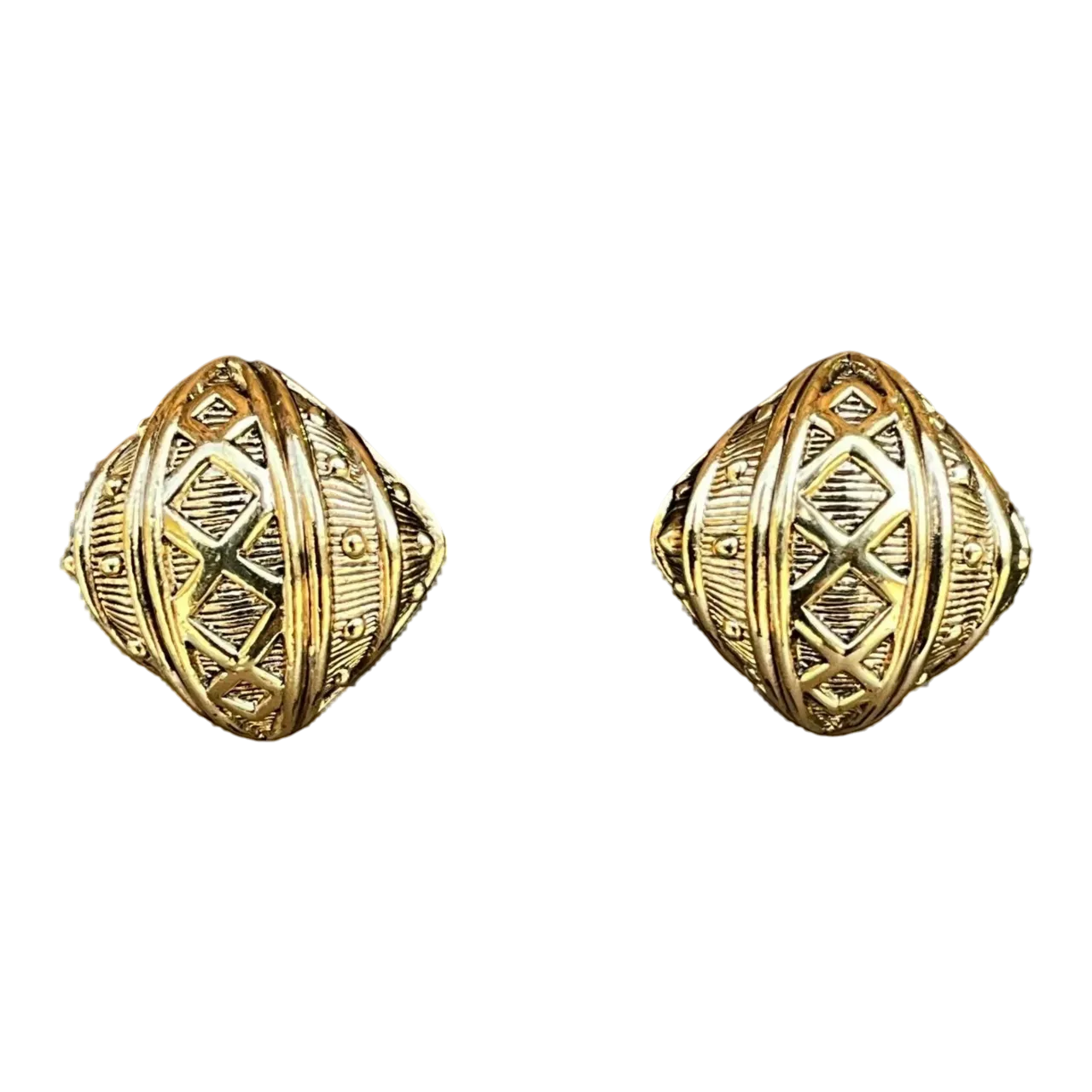 Vintage Ciner Gold Tone Clip on Earrings