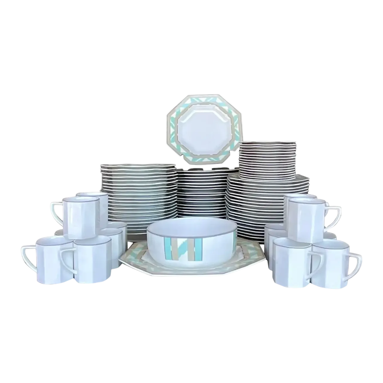 Vintage Contemporary Jack Lenor Larsen for Mikasa China Service - 97 Pieces