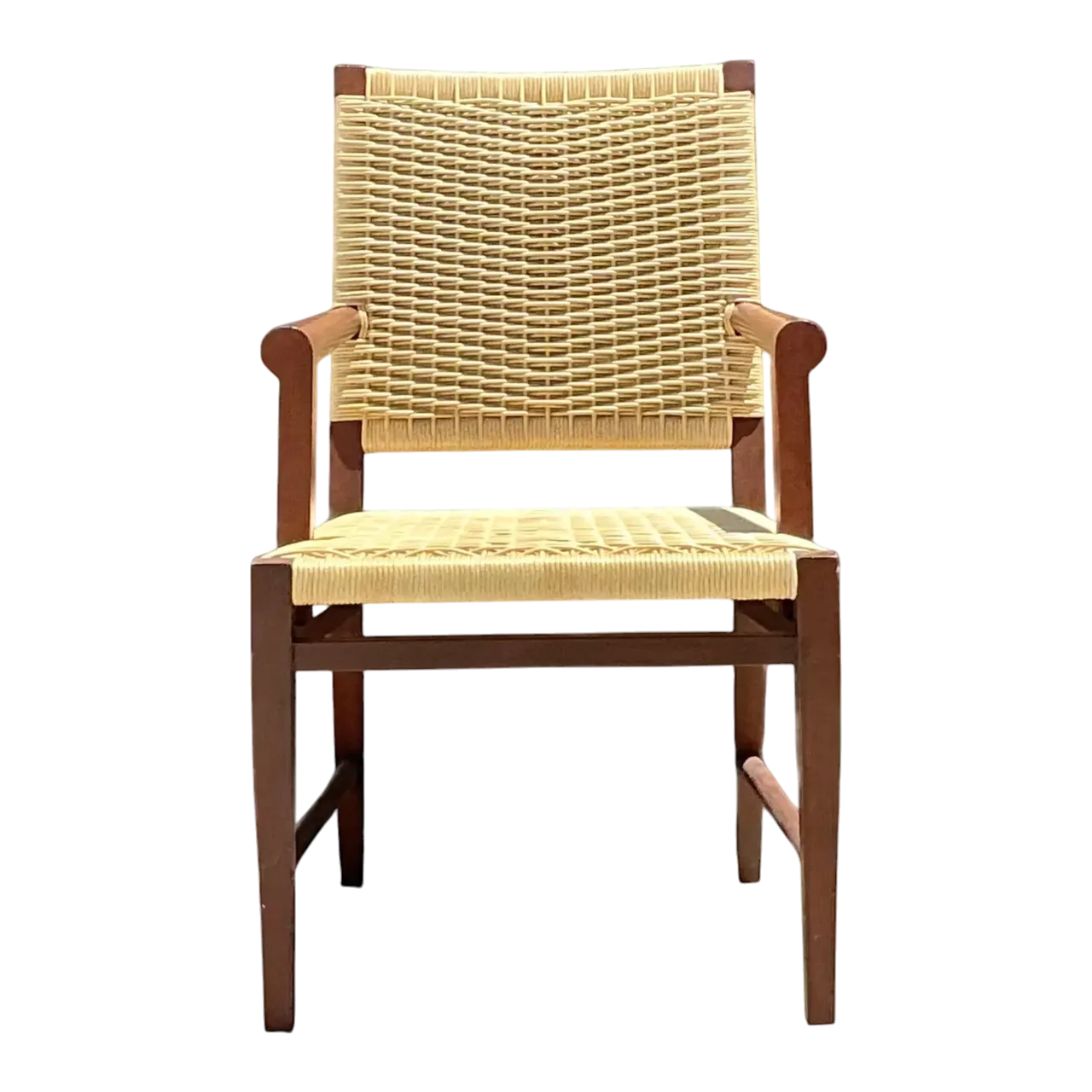 Vintage Donghia Woven Rattan “Merbau” Arm Chair