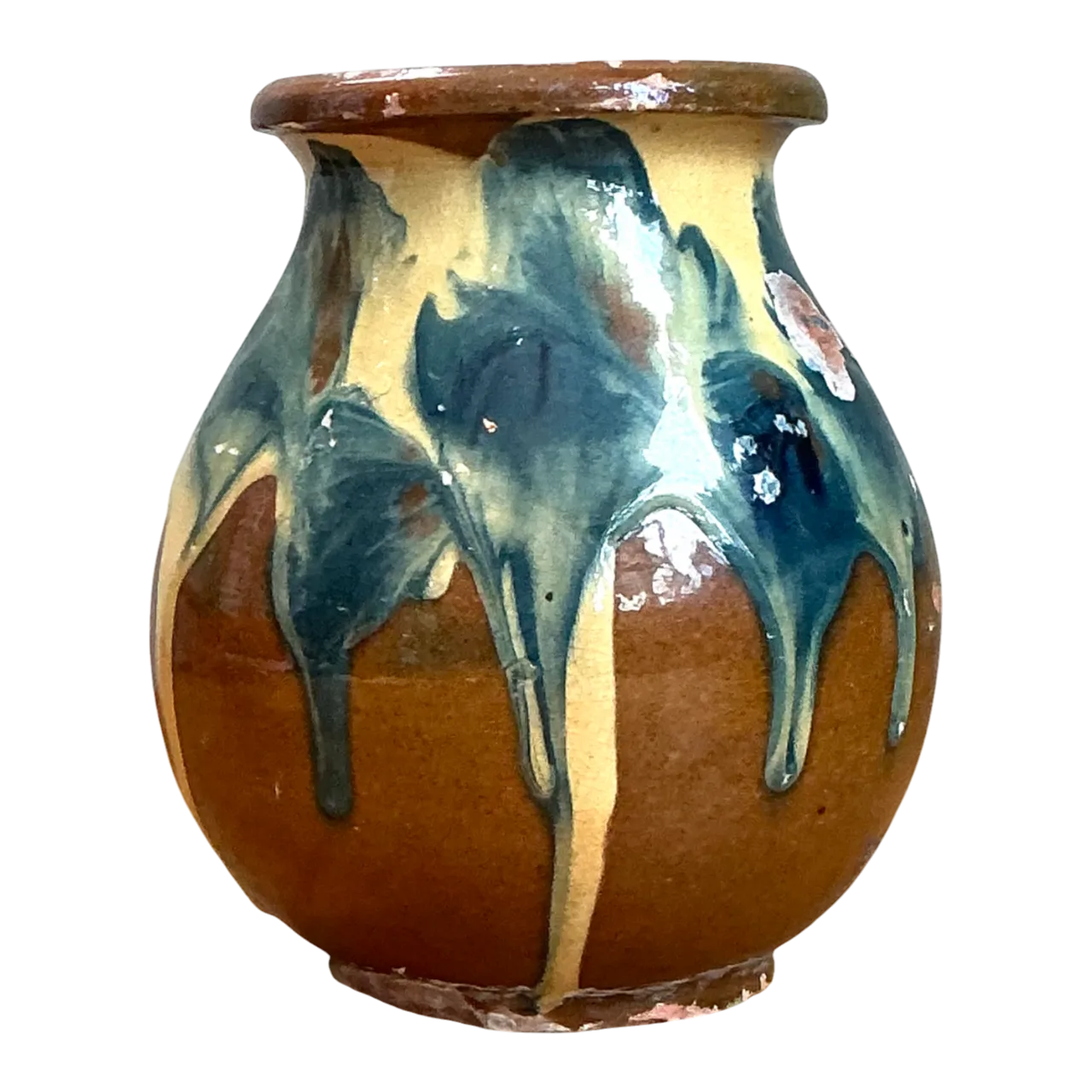 Vintage Drip Glaze Ceramic Vase