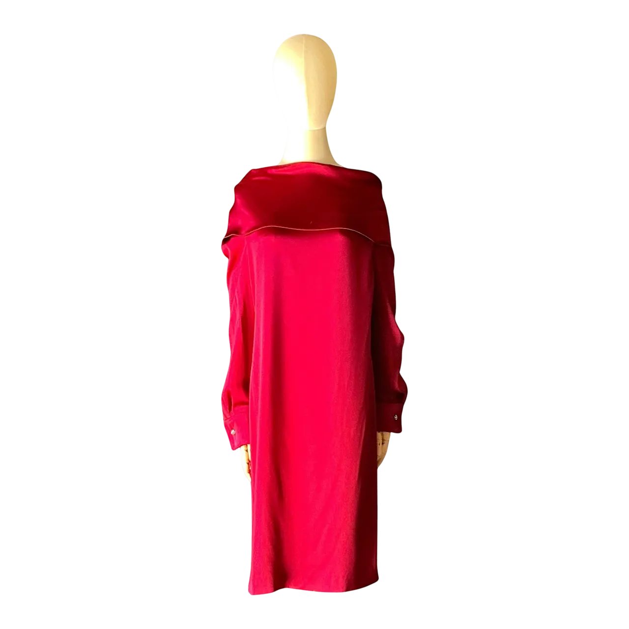 Vintage Escada Red Off the Shoulder Dress