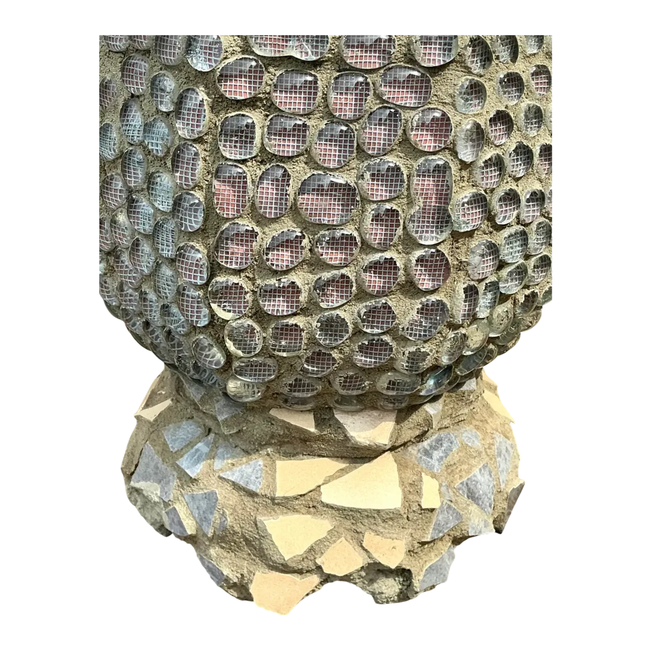 Vintage Found Object Mosaic Lamp